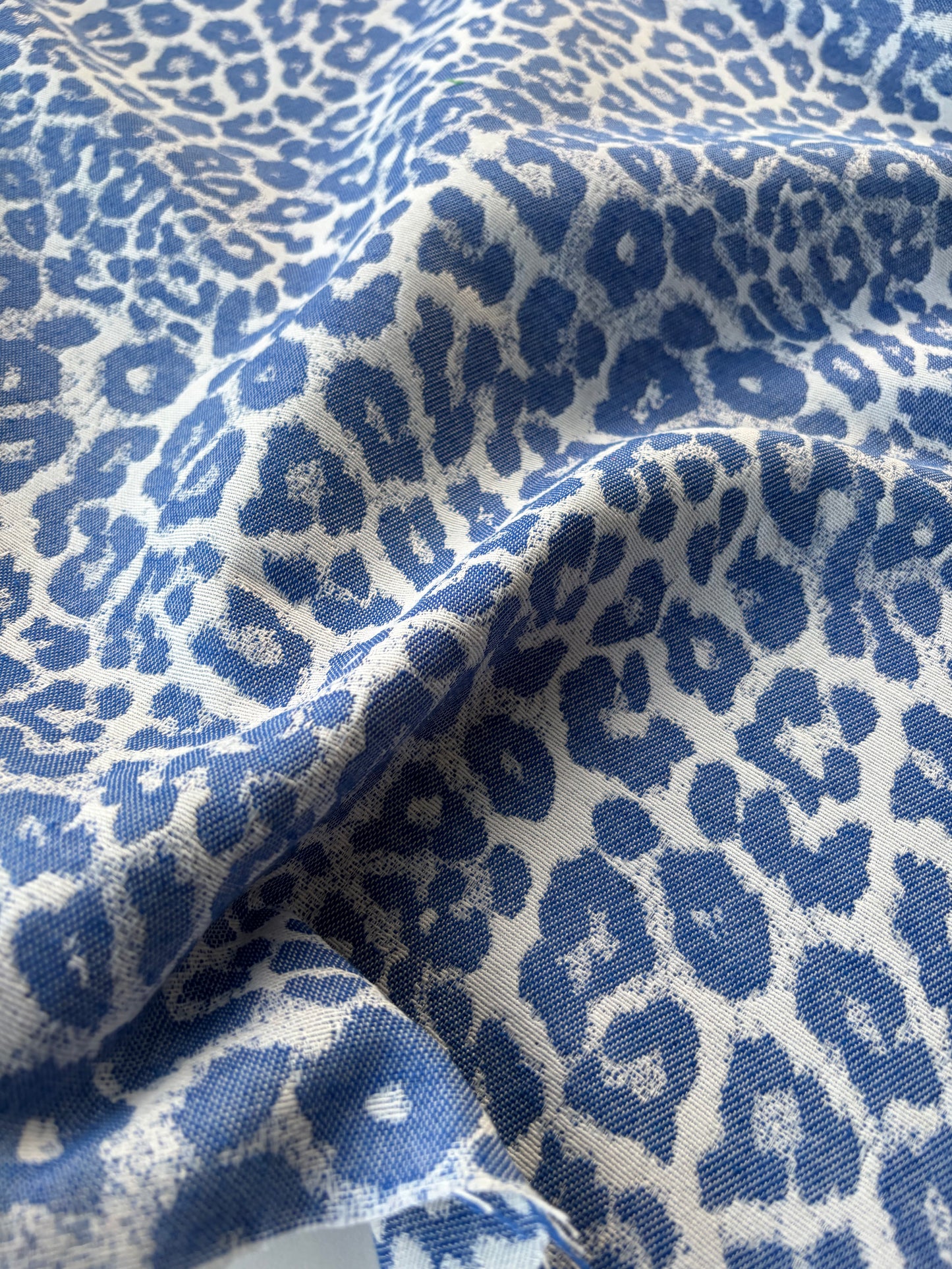 TOTO 004 cotton jacquard animalier cobalt