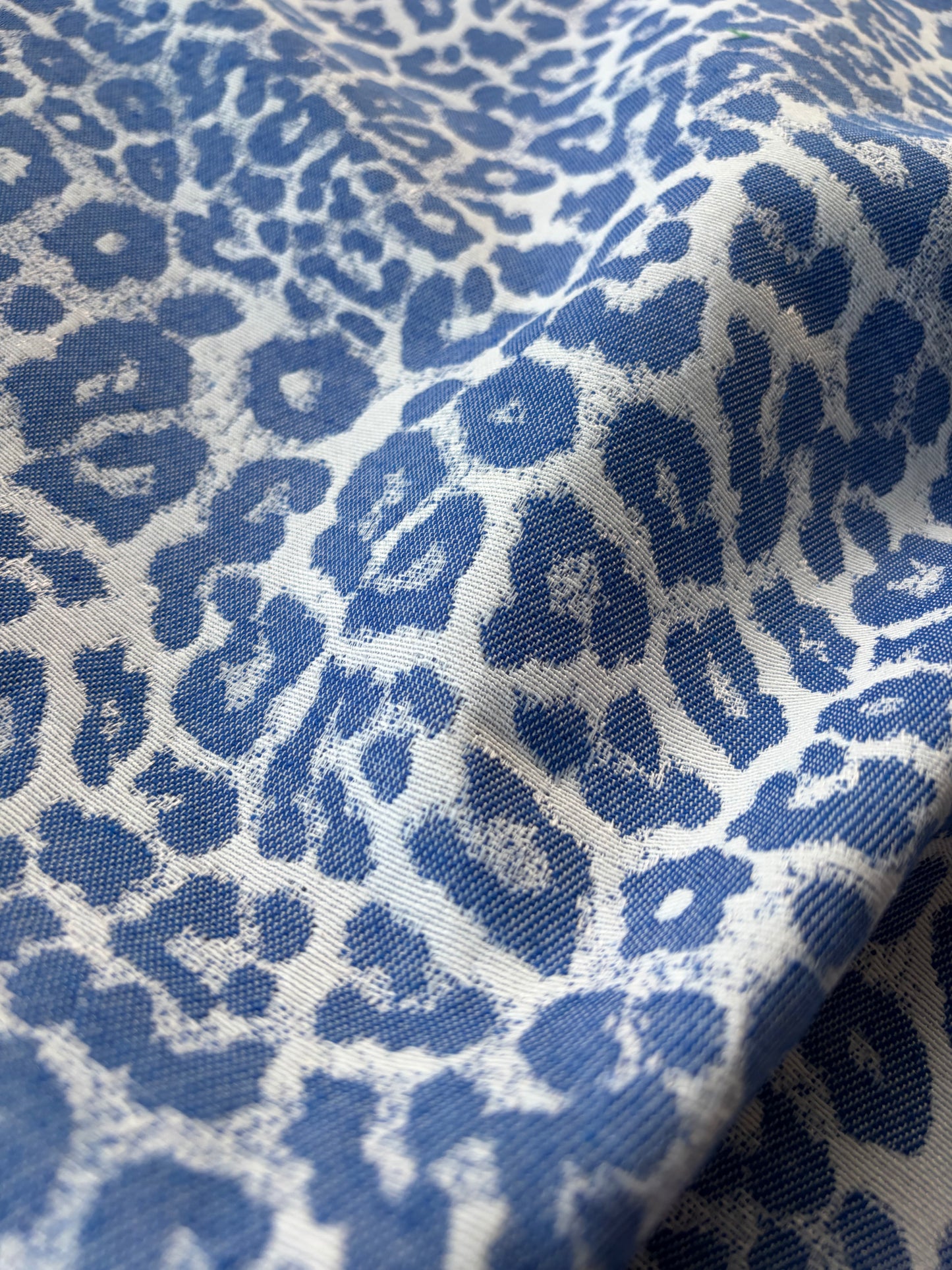 TOTO 004 cotton jacquard animalier cobalt