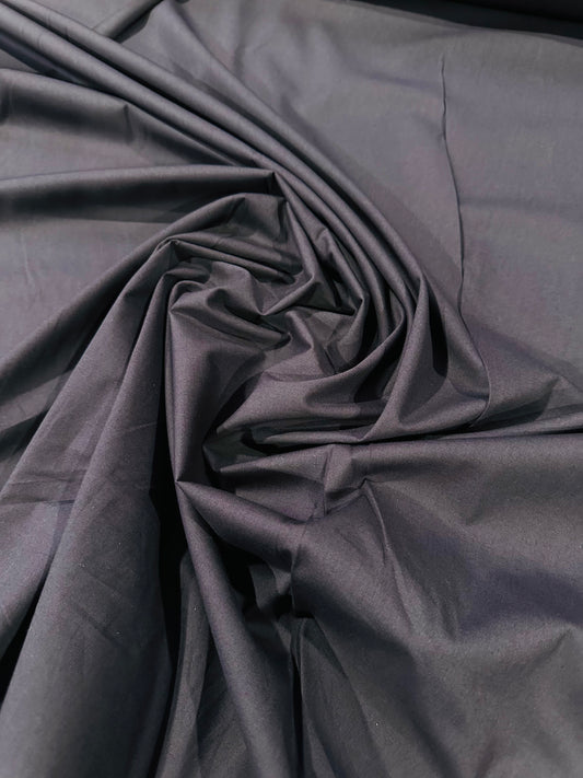 Poplin stretch dark aubergine