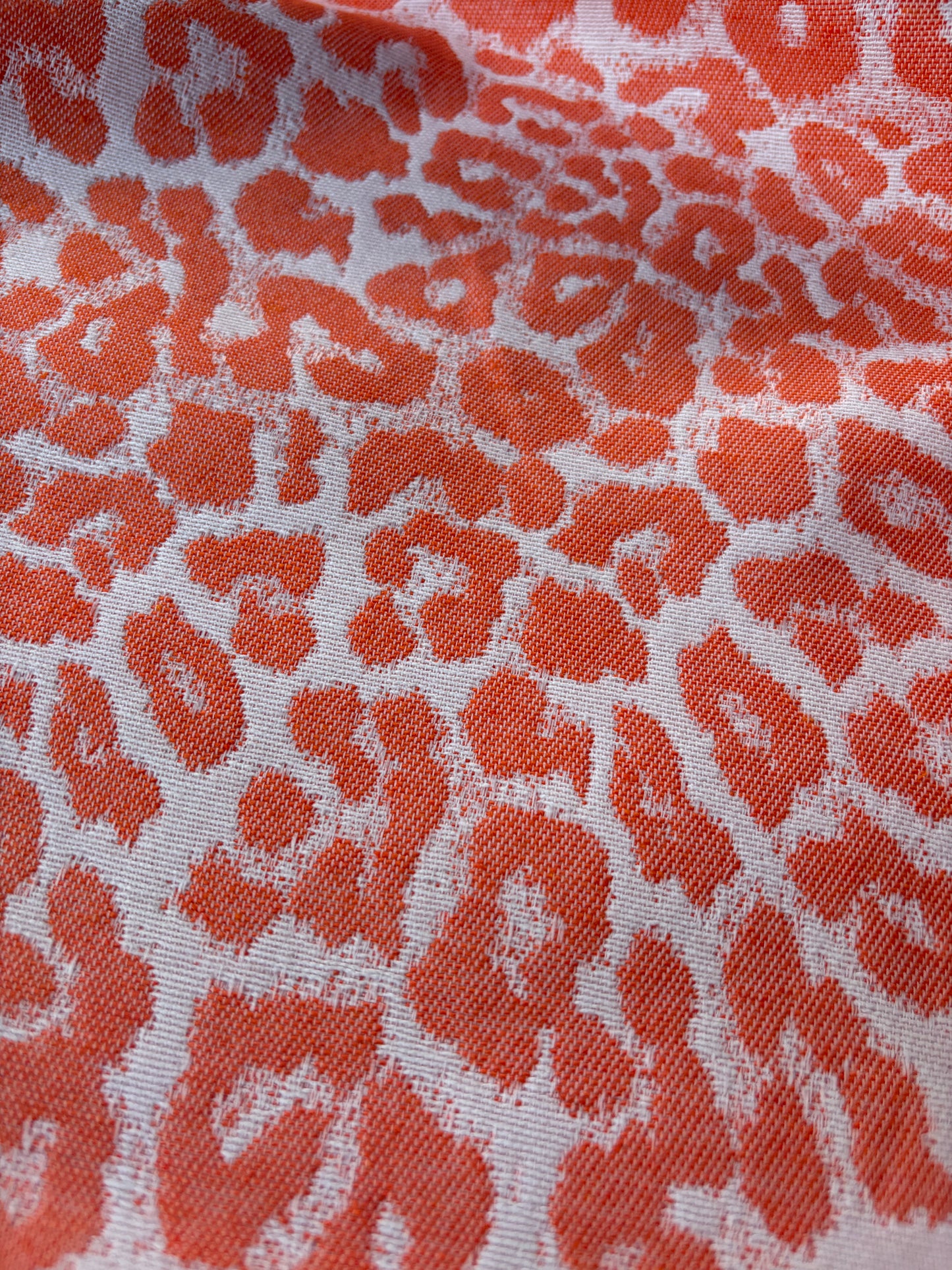 TOTO 005 cotton jacquard animalier orange