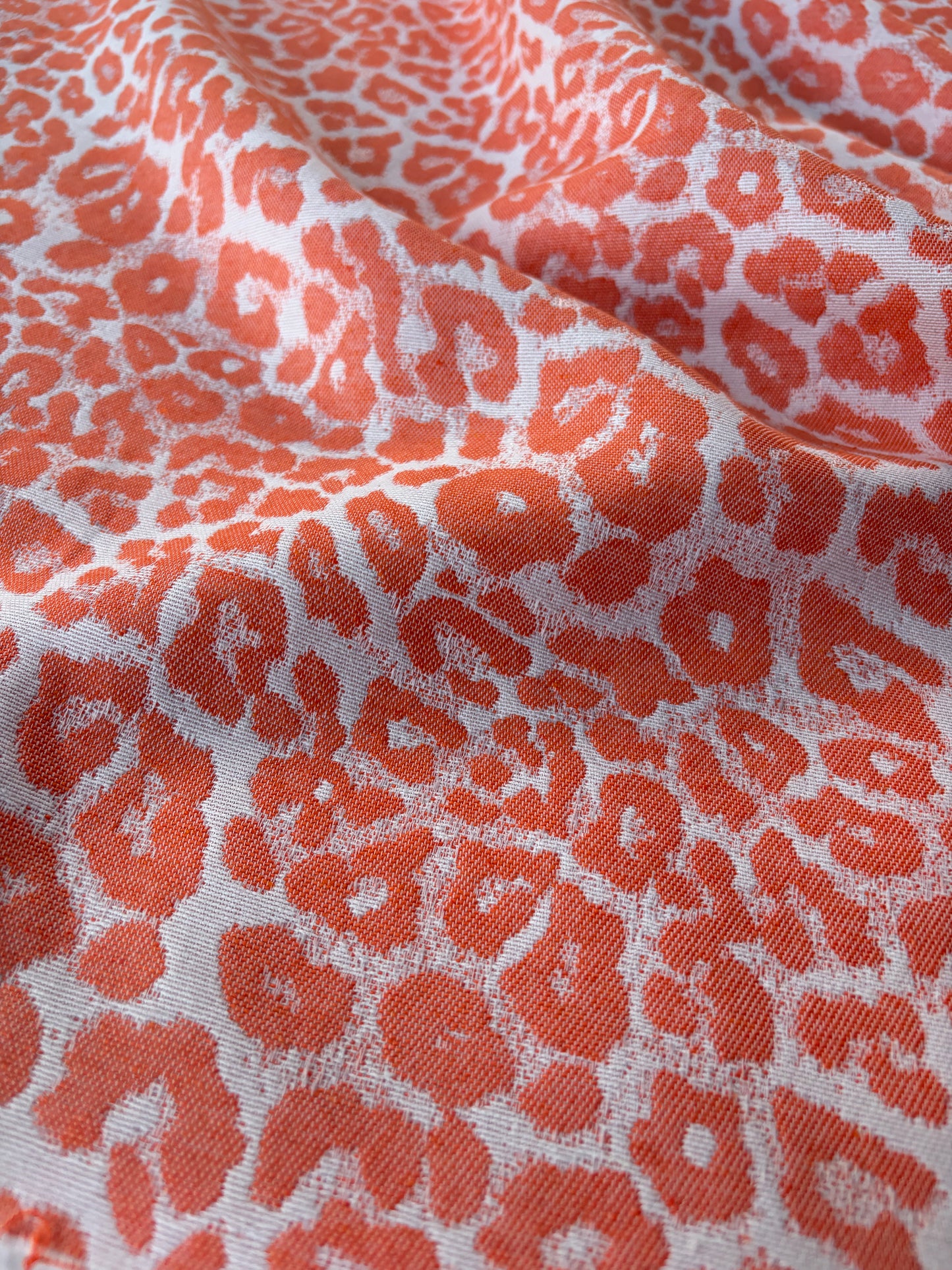 TOTO 005 cotton jacquard animalier orange