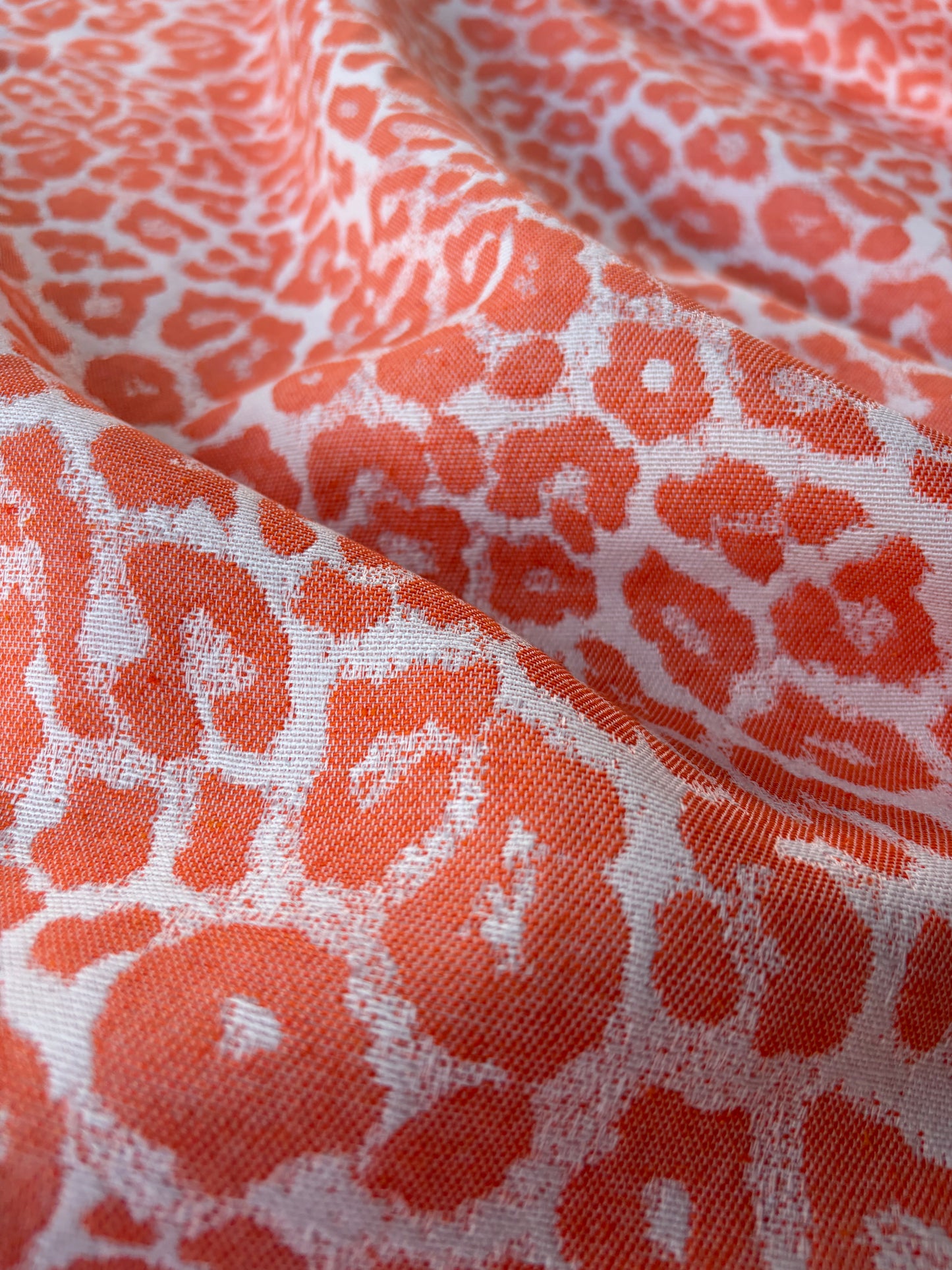 TOTO 005 cotton jacquard animalier orange