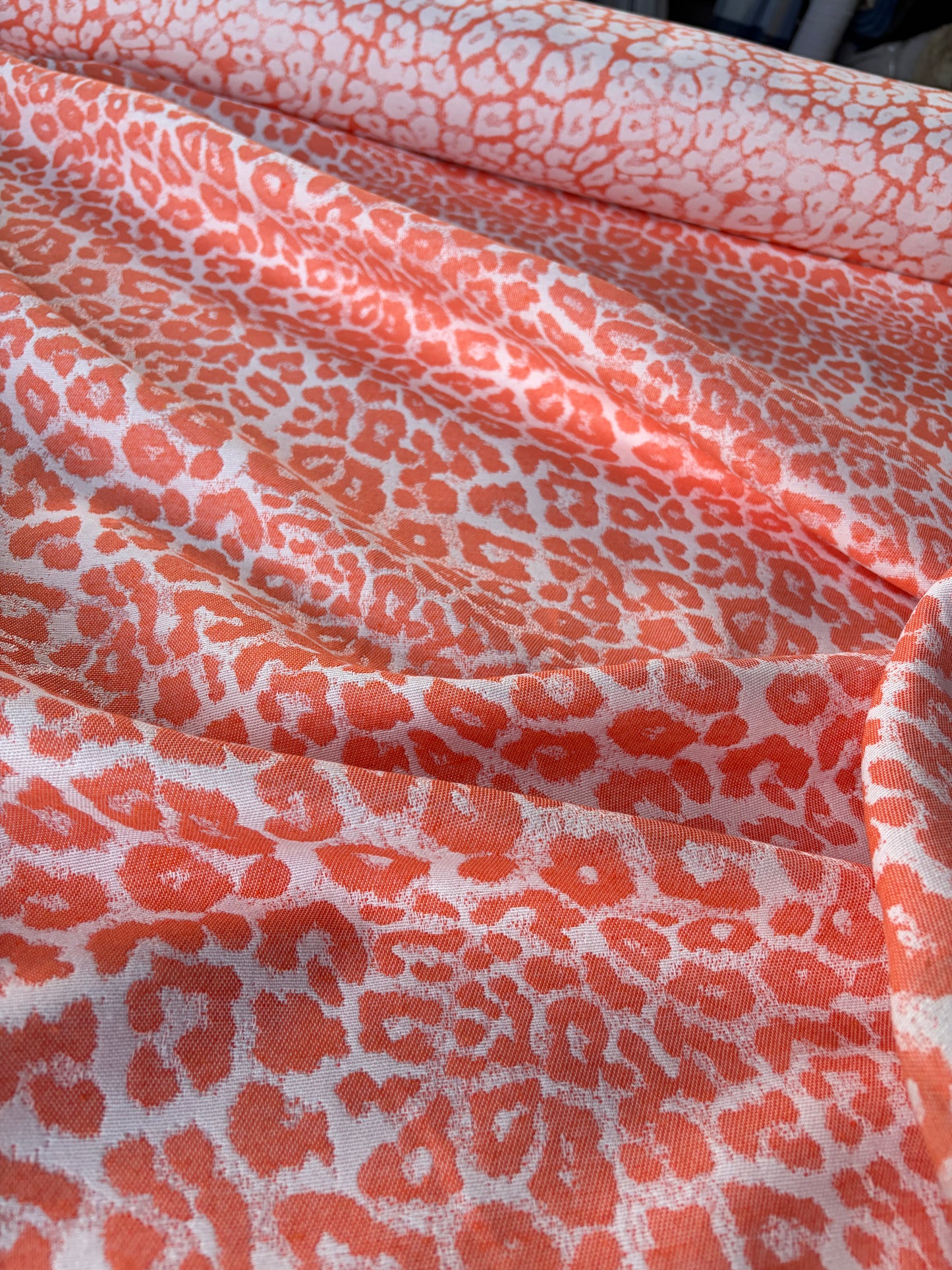 TOTO 005 cotton jacquard animalier orange