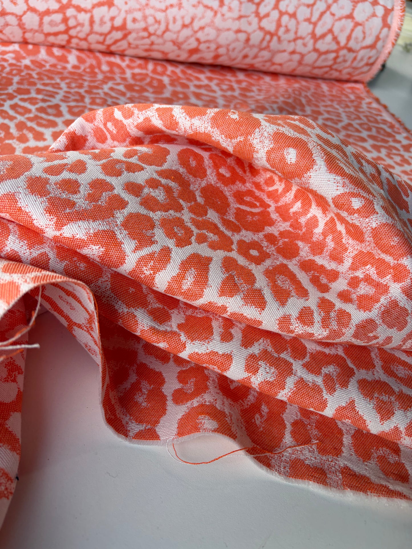 TOTO 005 cotton jacquard animalier orange