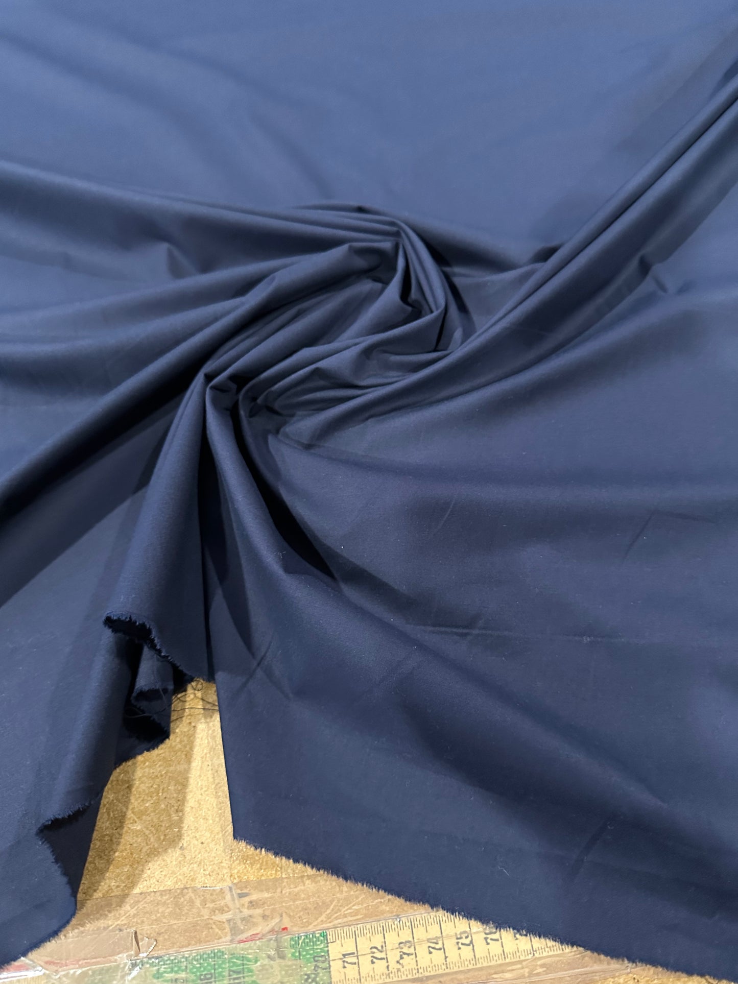 Poplin stretch Bleu Marine