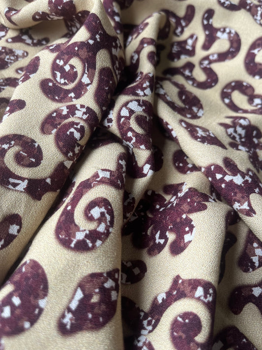 ATILLA 037 crêpe viscose ornamental print