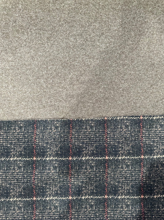 Flip side 410 autumn  check design double face brown