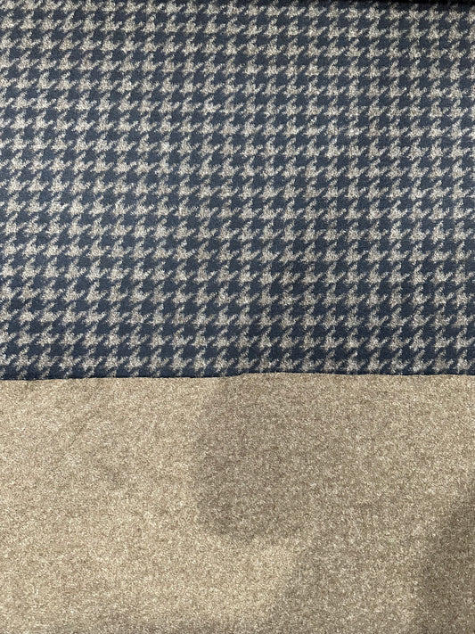 Flip Side 430 double face wool pied de coq Navy/Brown