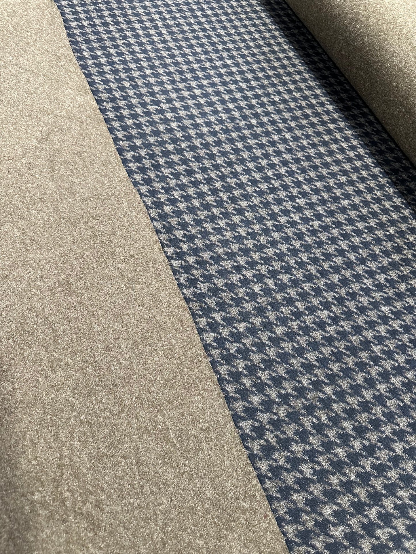 Flip Side 430 double face wool pied de coq Navy/Brown