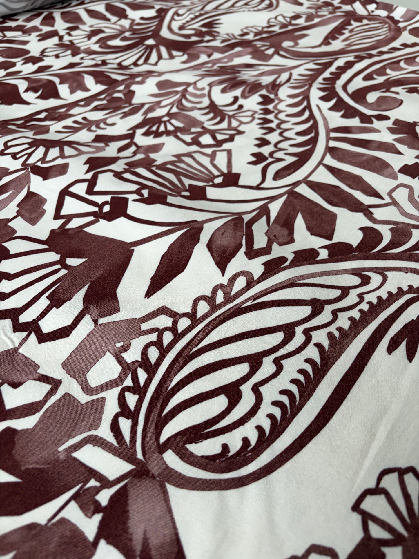PAZZO 012 heavy viscose stretch brown print