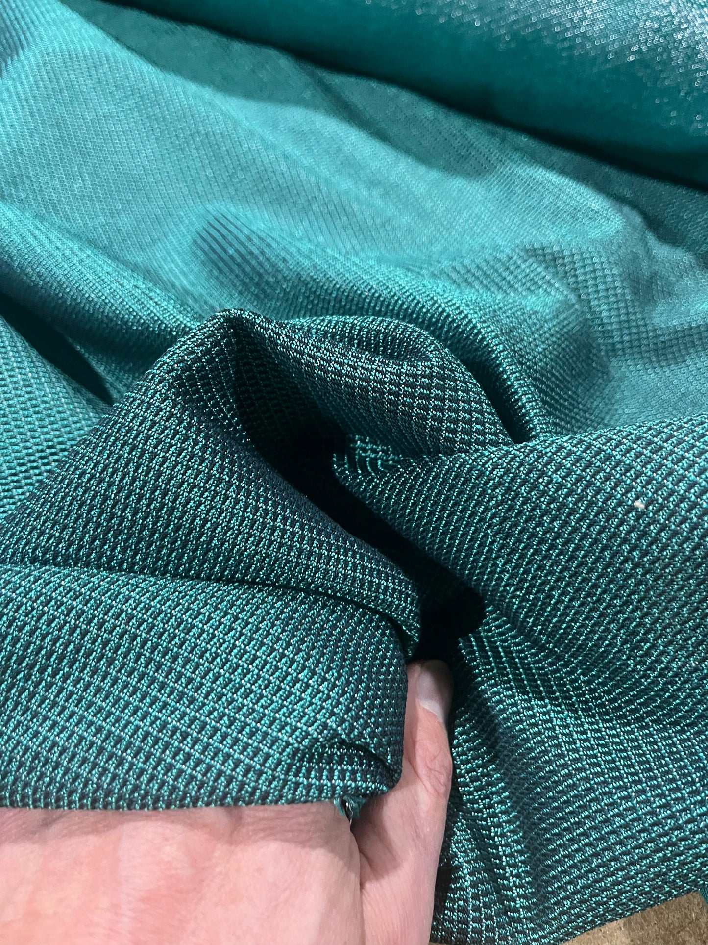 G03 CLUB 031 stretch jacquard metallic green