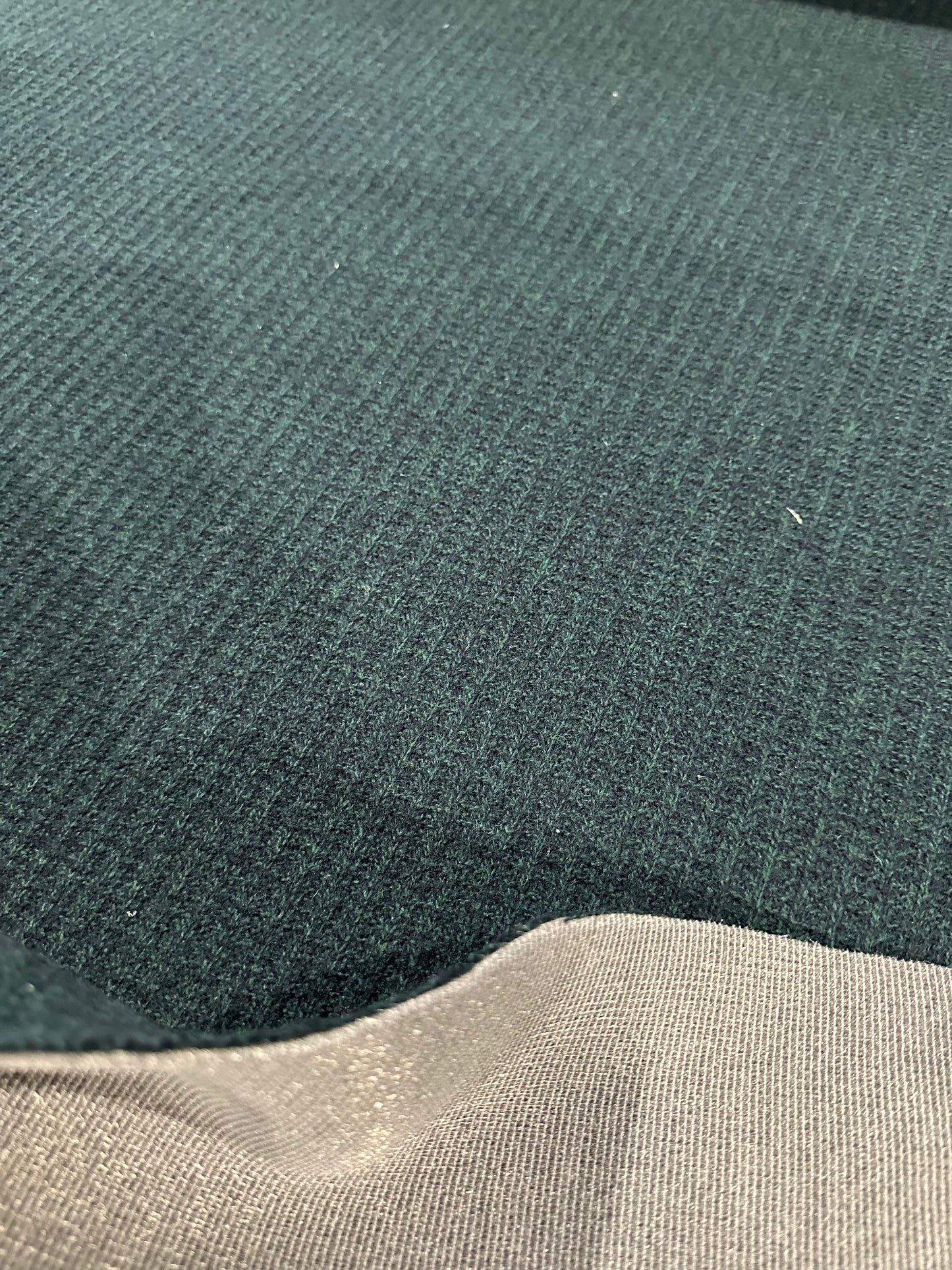 Flip side 440 wool jersey cable structure double face Emerald/Grey