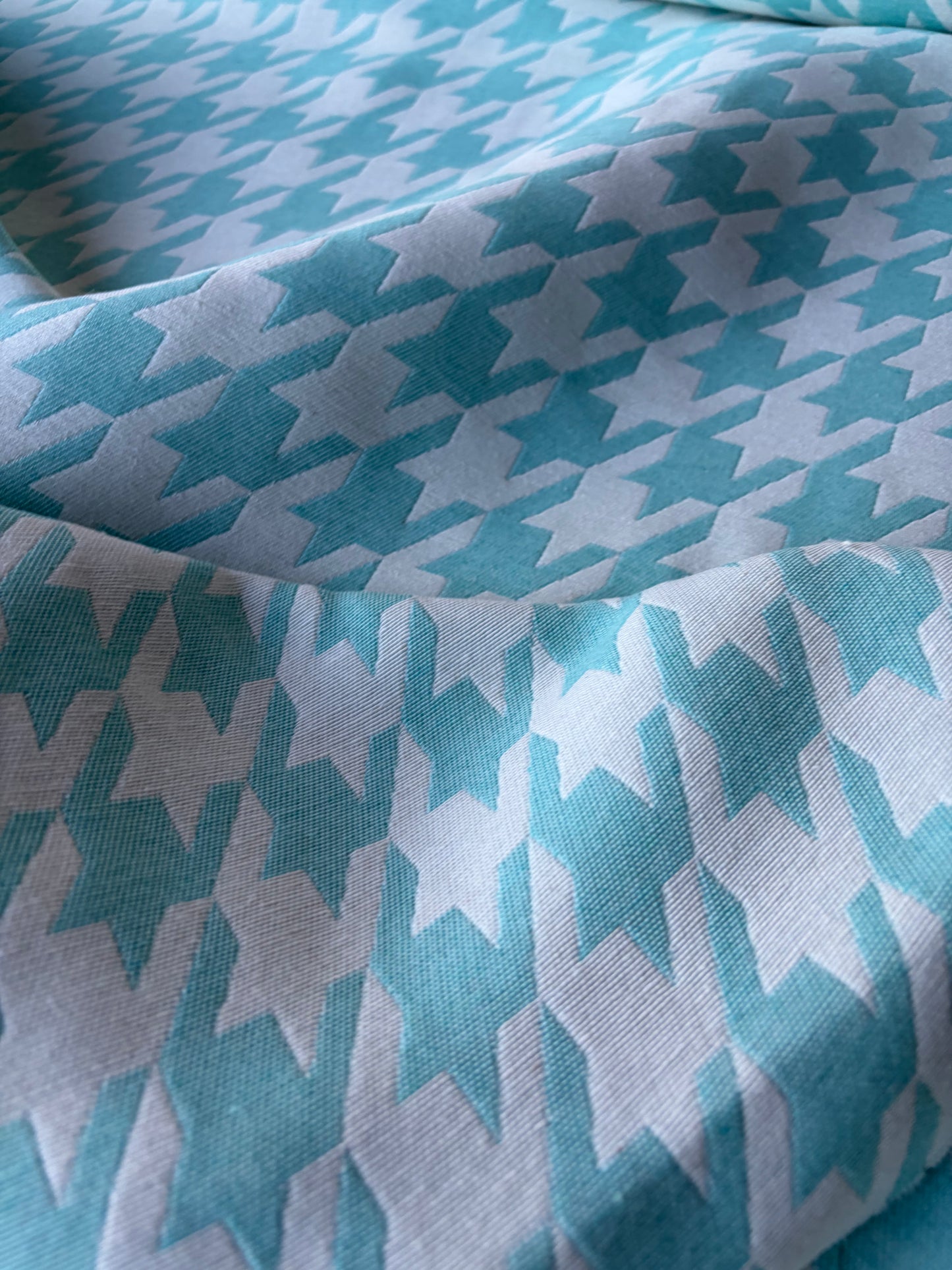 TOTO 013 cotton jacquard giant dogtooth emerald green