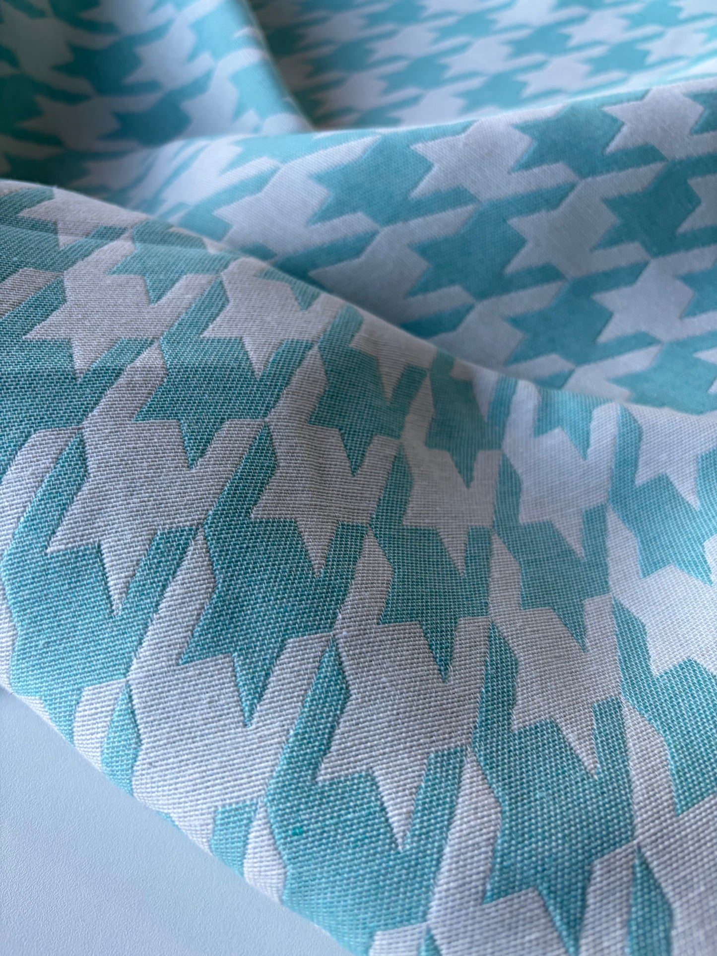TOTO 013 cotton jacquard giant dogtooth emerald green