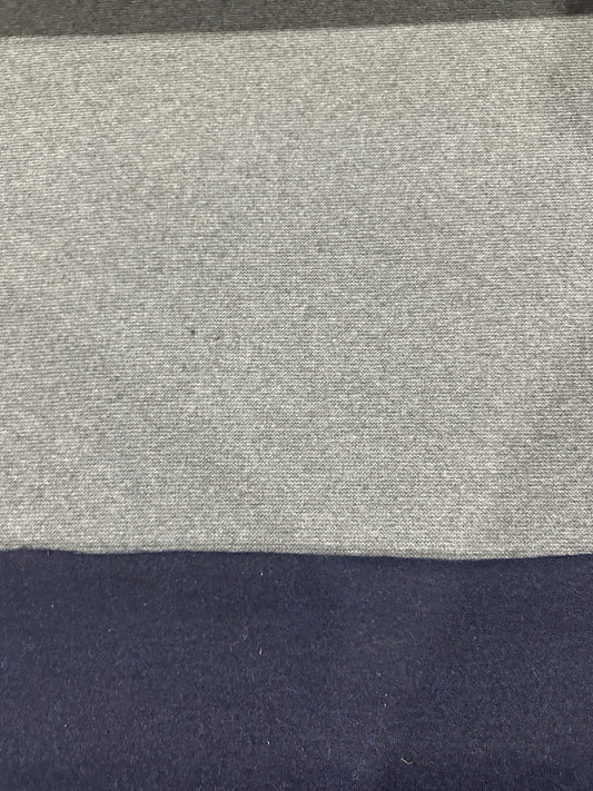 Flip side 445 wool jersey cable structure double face Navy/Grey