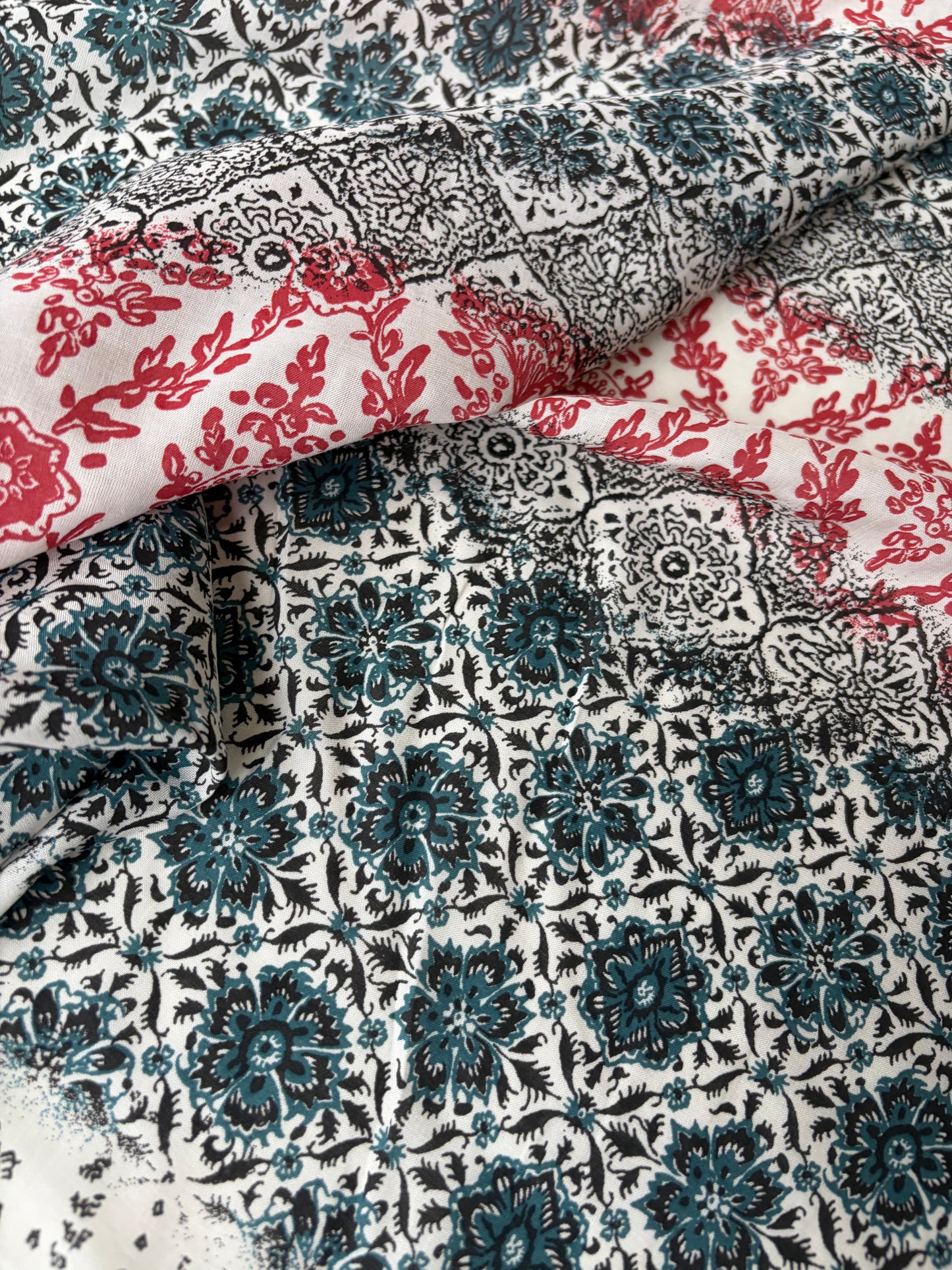 PAZZO 013 cotton voile striped floral print
