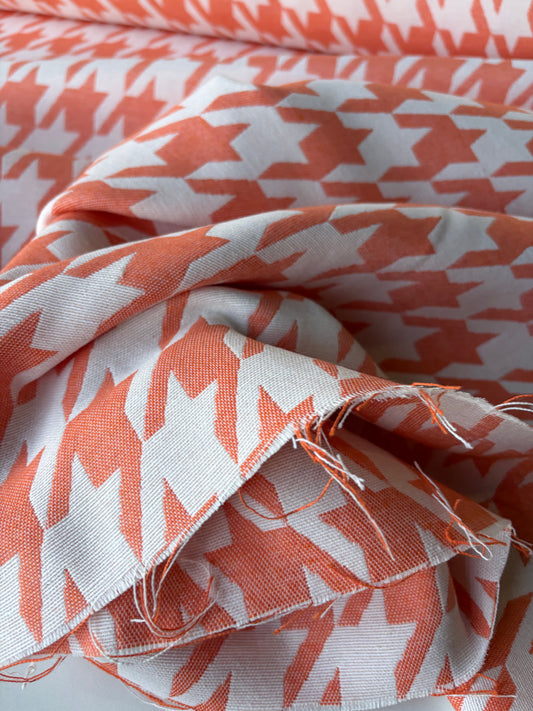 TOTO 014 cotton jacquard giant dogtooth orange