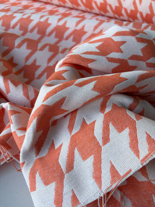 TOTO 014 cotton jacquard giant dogtooth orange