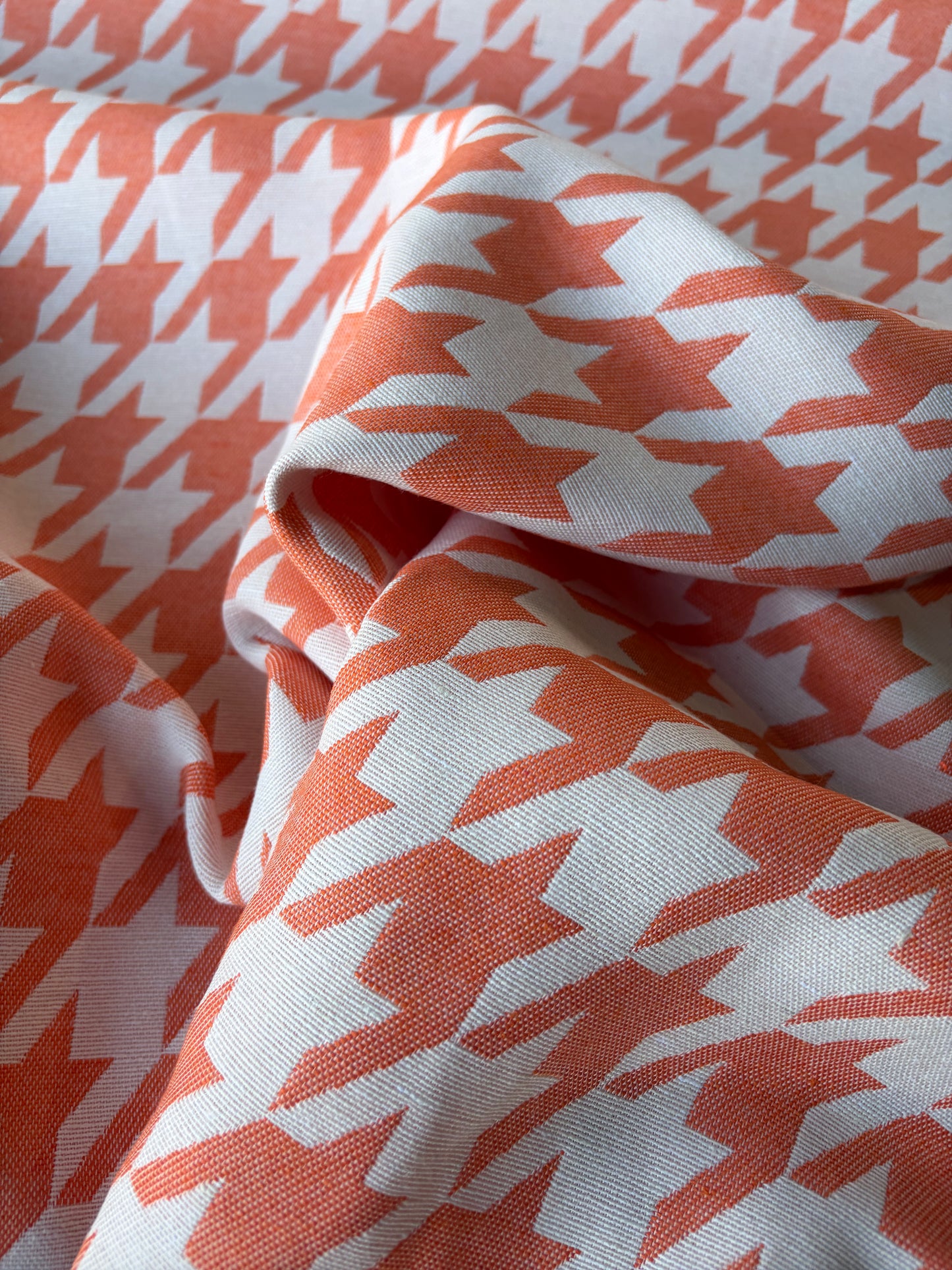 TOTO 014 cotton jacquard giant dogtooth orange
