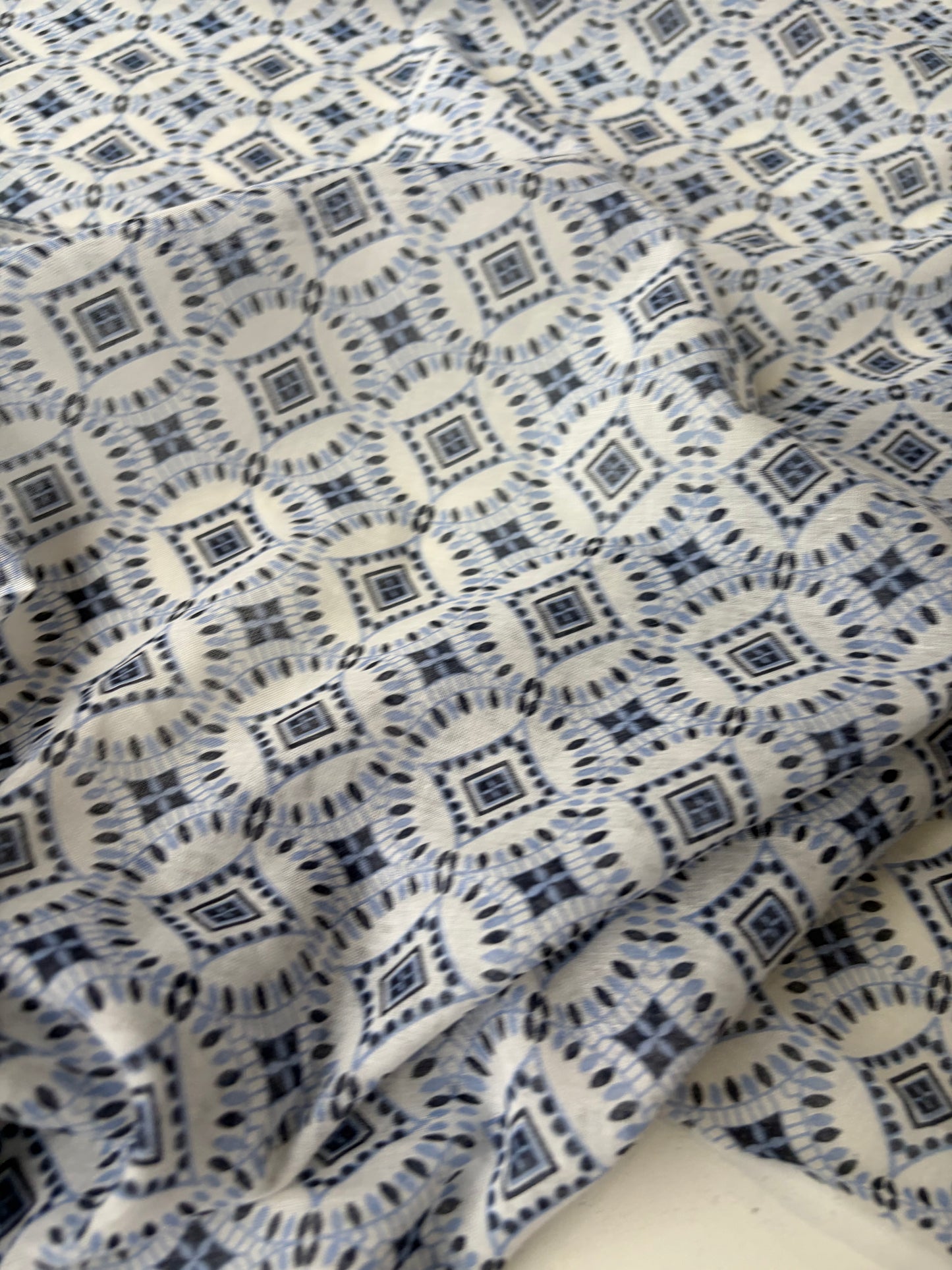 PAZZO 015 cotton voile multi blue print