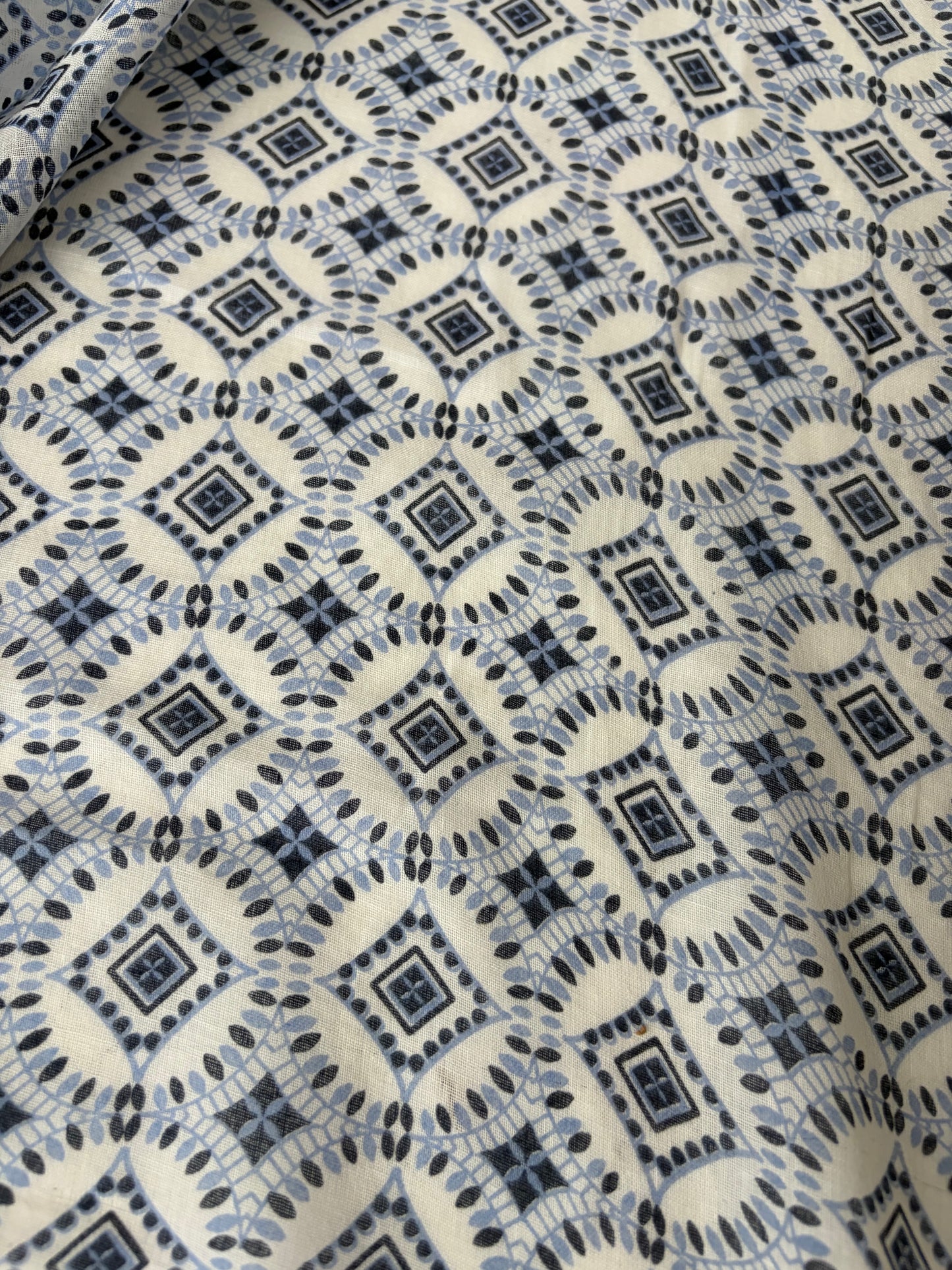 PAZZO 015 cotton voile multi blue print
