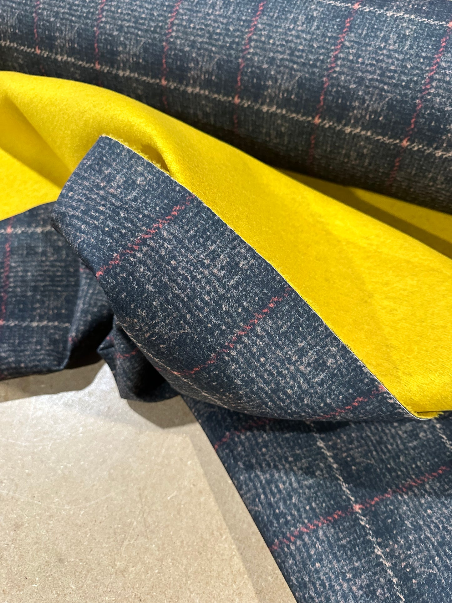 Flip side 490 autumn  check design double face mustard