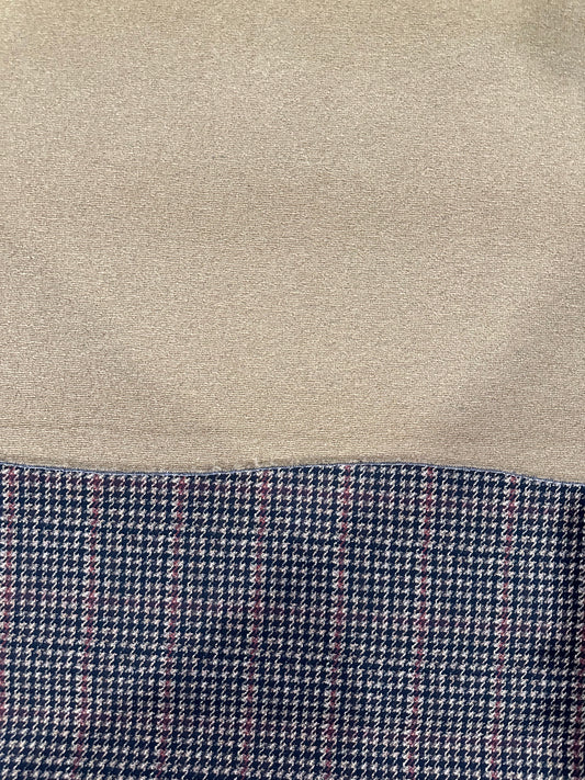 Flip Side 510 wool pied de poule brown camel double face camel