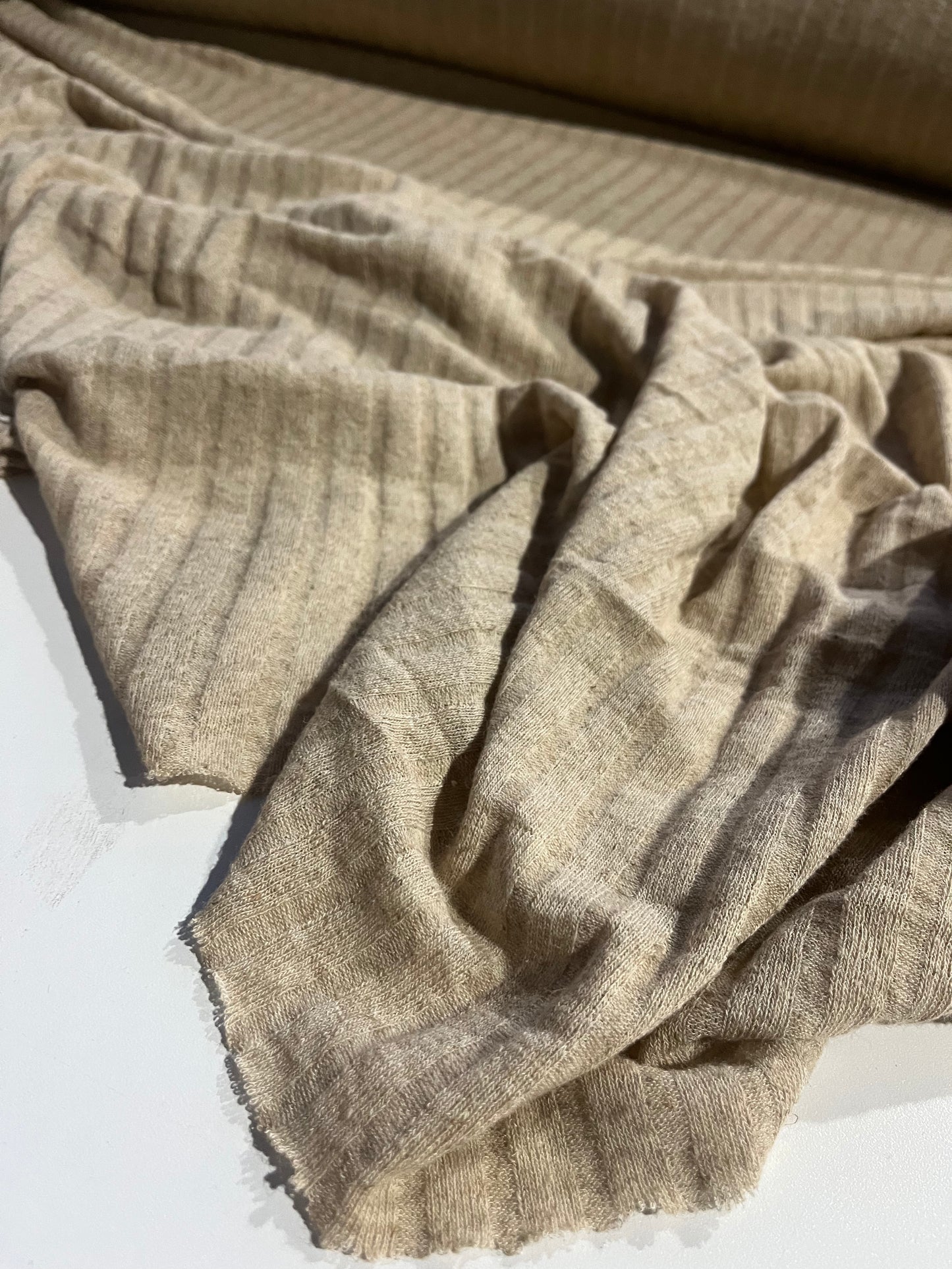 WALLY 043 rib bamboo/linen naturel