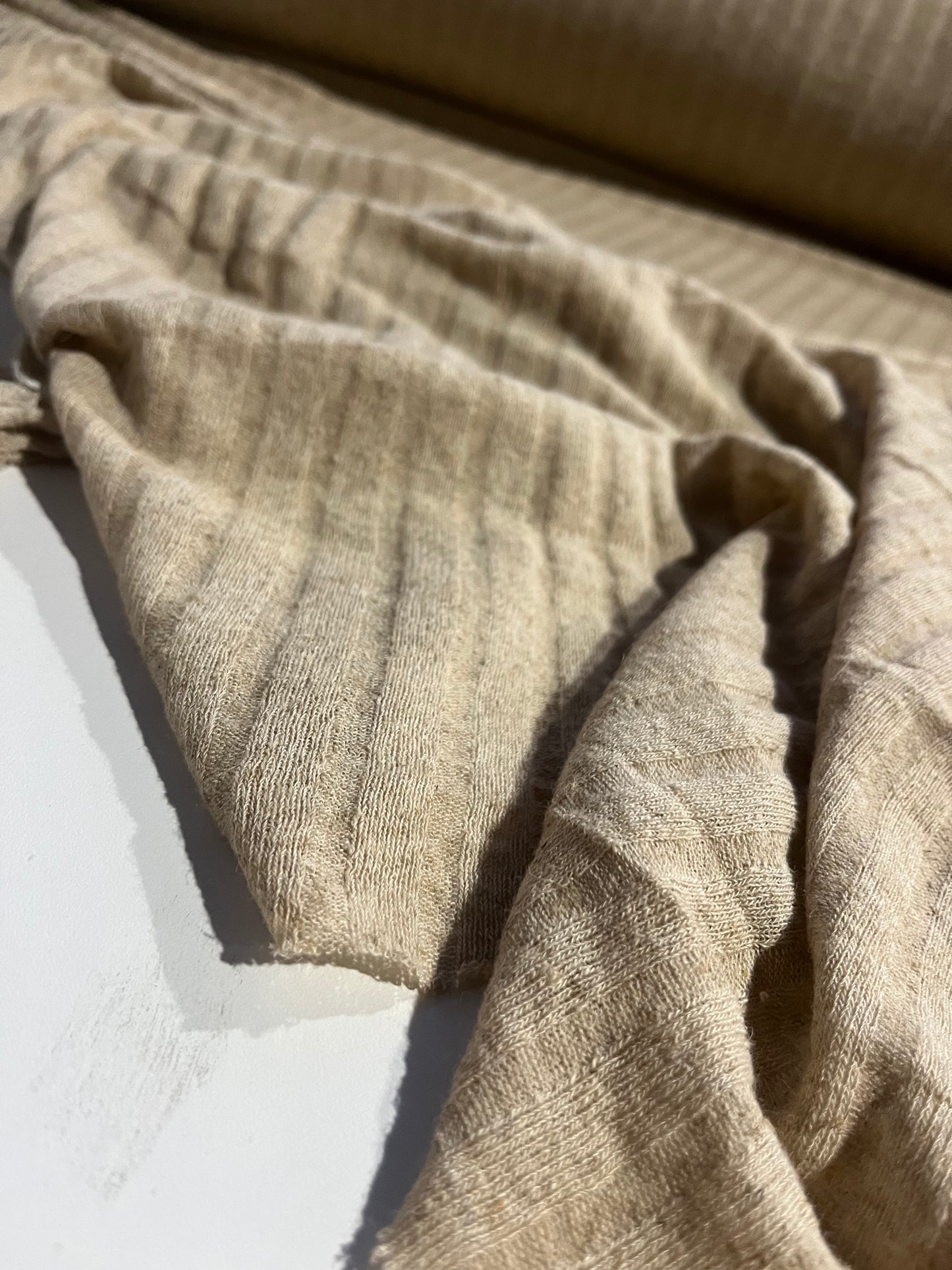 WALLY 043 rib bamboo/linen naturel