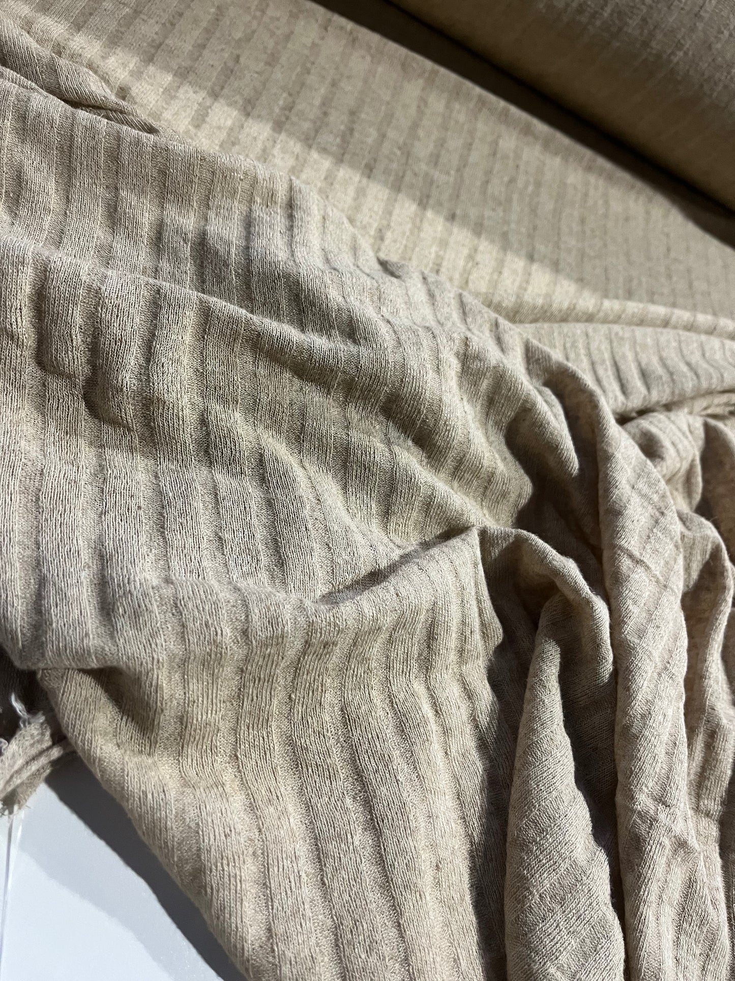 WALLY 043 rib bamboo/linen naturel