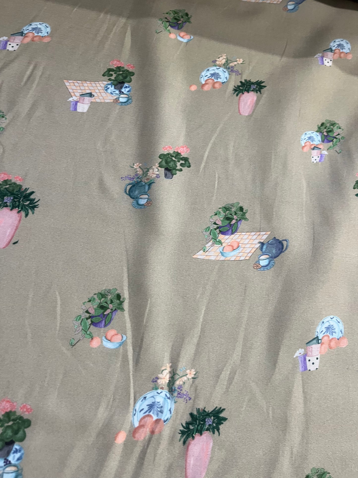 WALLY 046 viscose satin with conversational print
