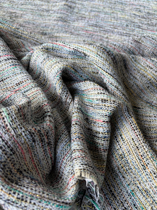 TOTO 022 cotton tweed Chanel style with lurex