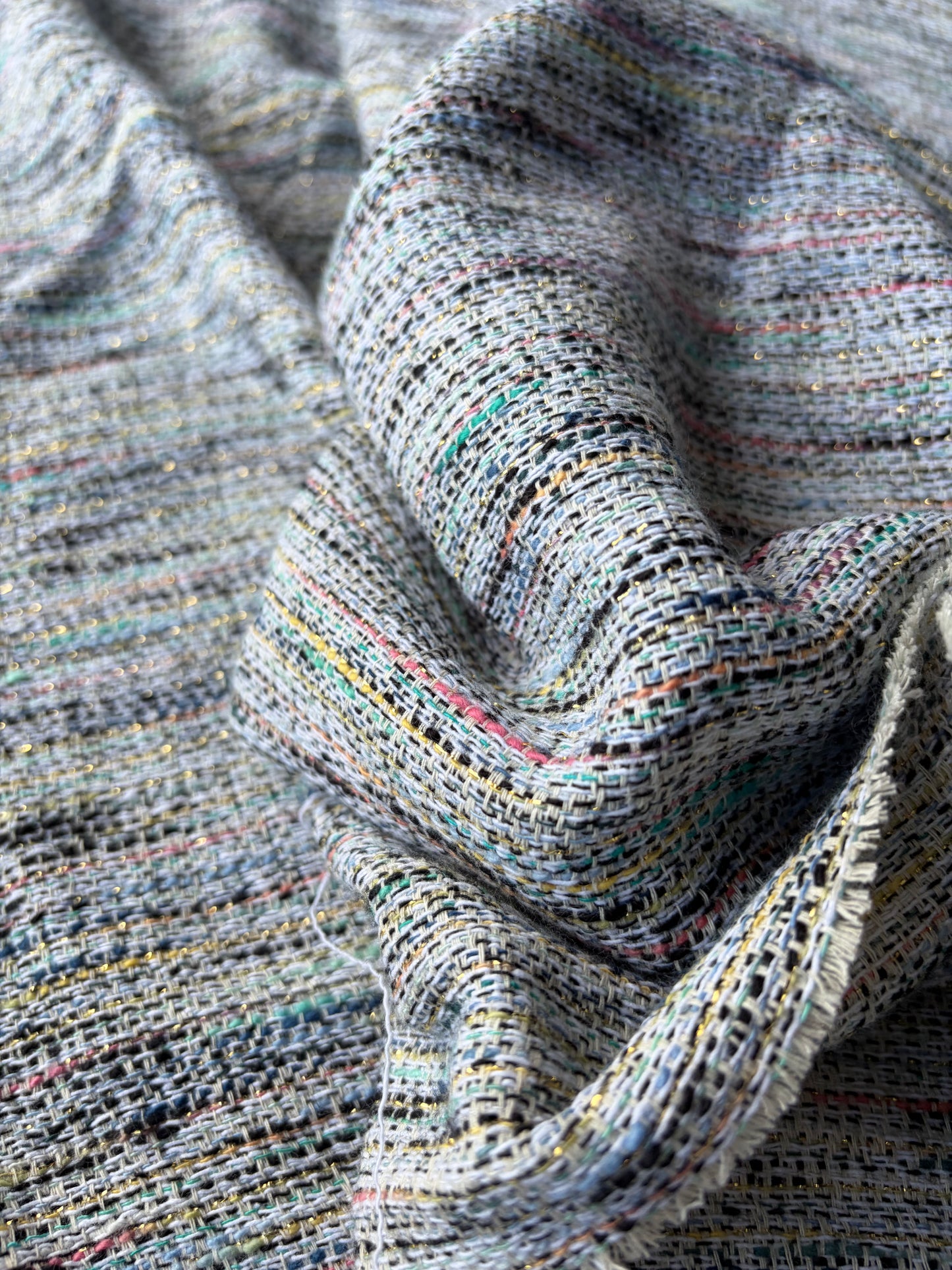 TOTO 022 cotton tweed Chanel style with lurex
