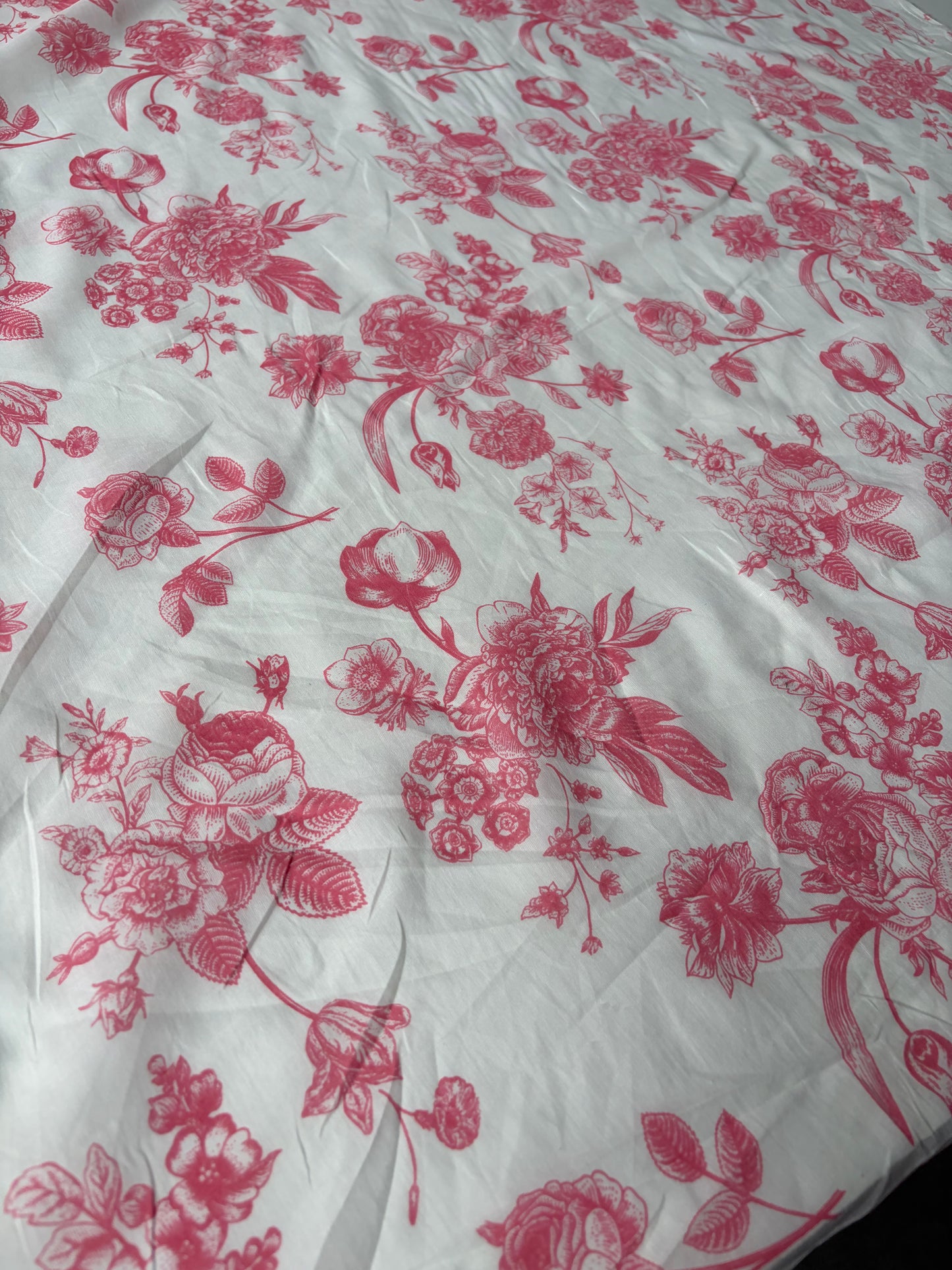 PAZZO 021 cotton voile pink flower print