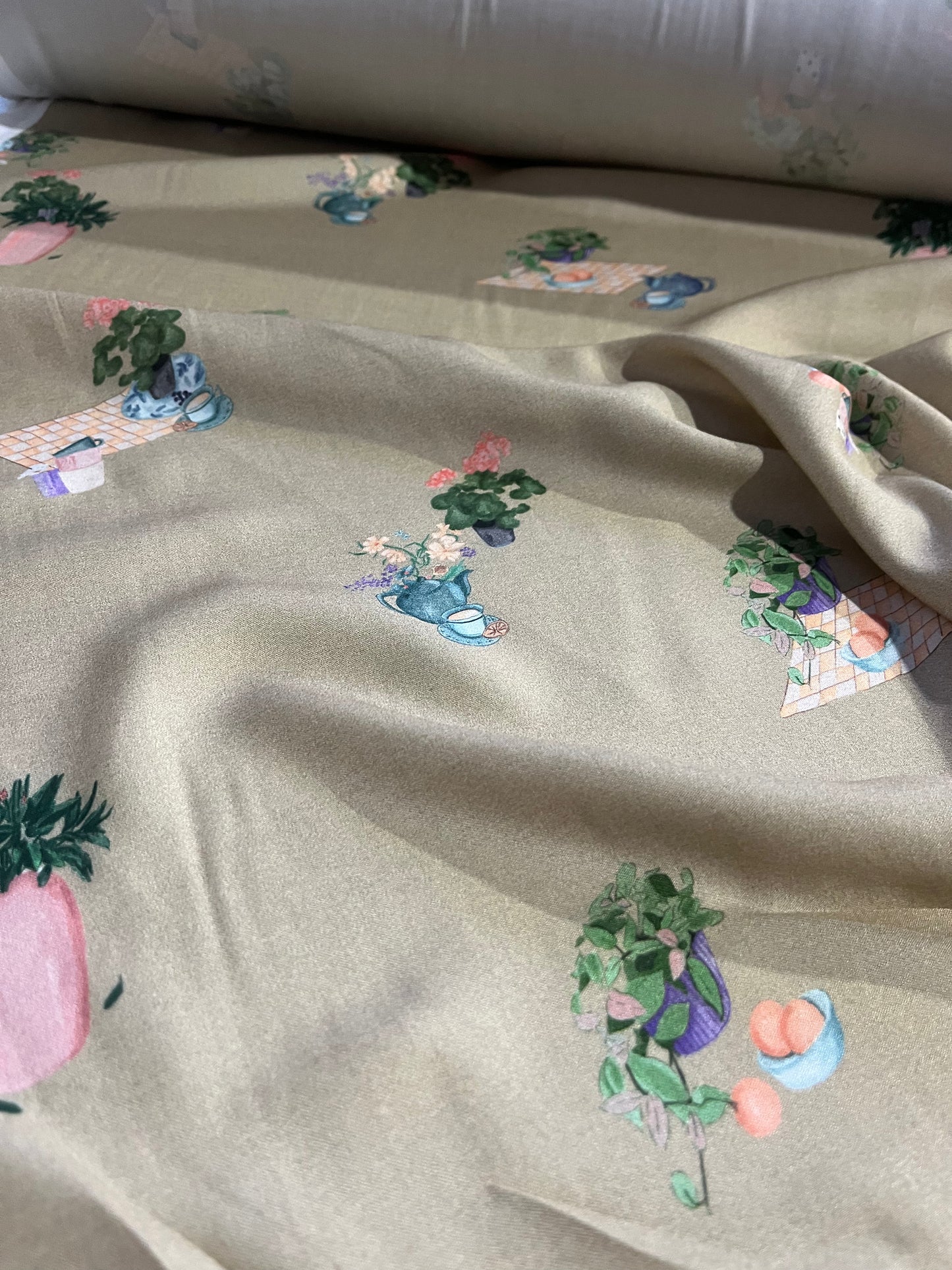 WALLY 046 viscose satin with conversational print