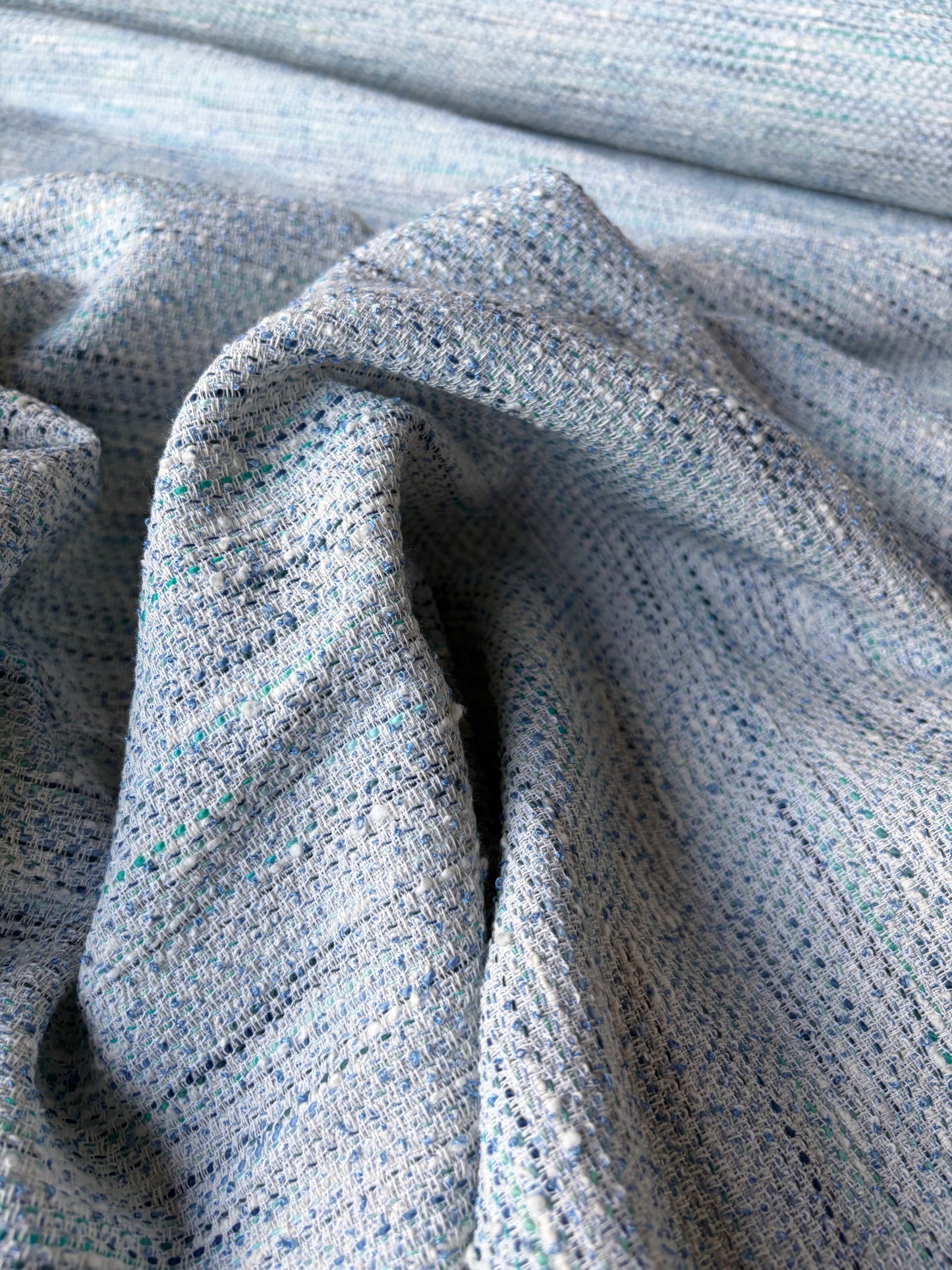 TOTO 023 cotton tweed Chanel style light blue