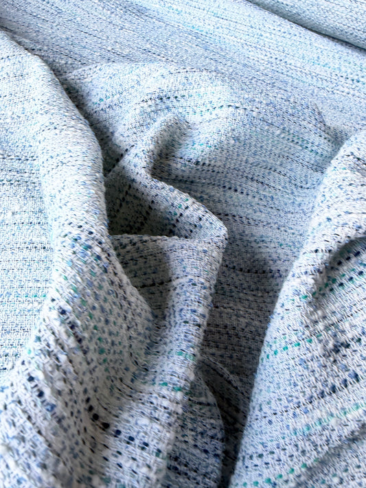 TOTO 023 cotton tweed Chanel style light blue