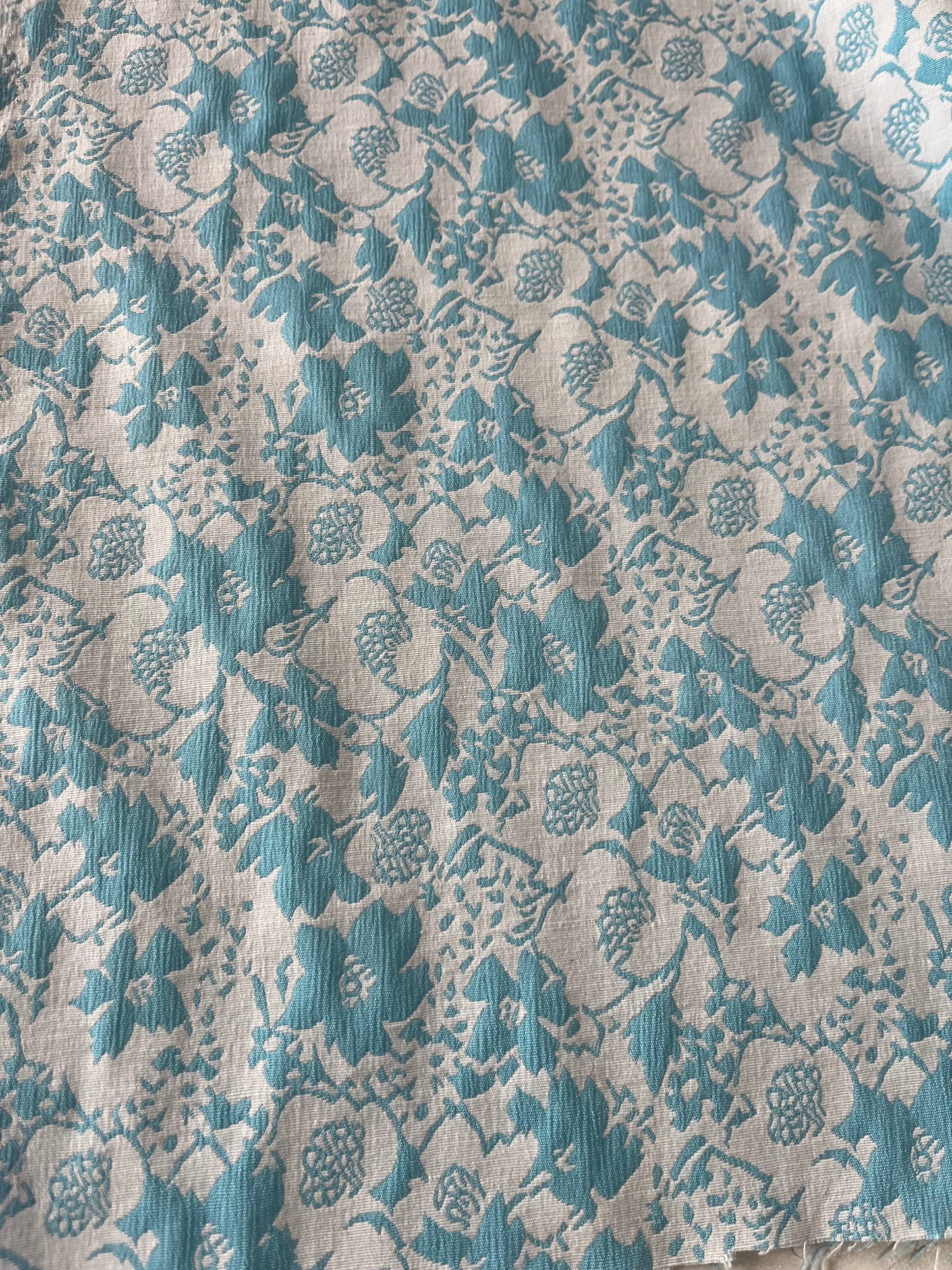 GARRY 009 jacquard turquoise flowers