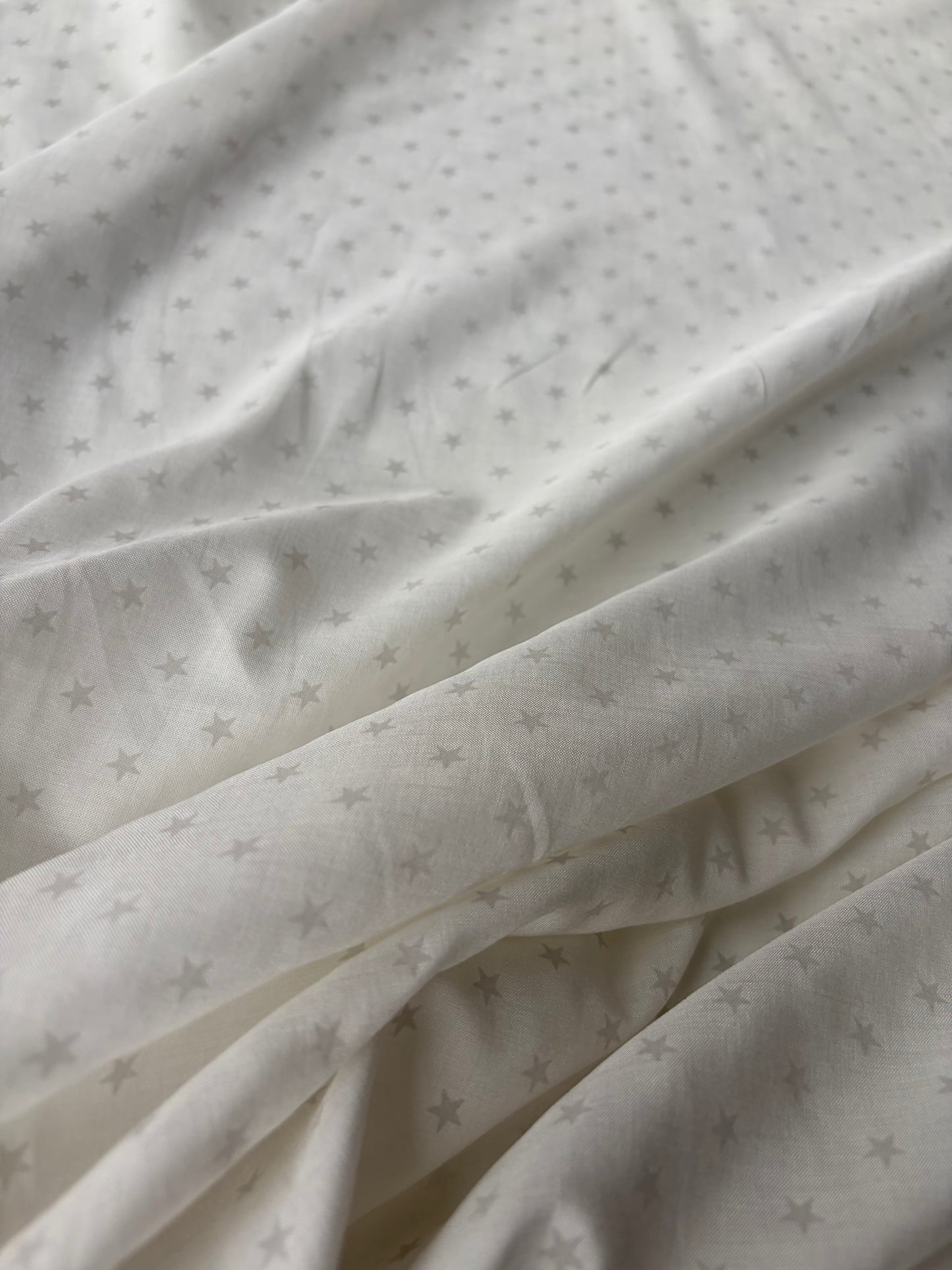 PAZZO 022 cotton voile grey stars print