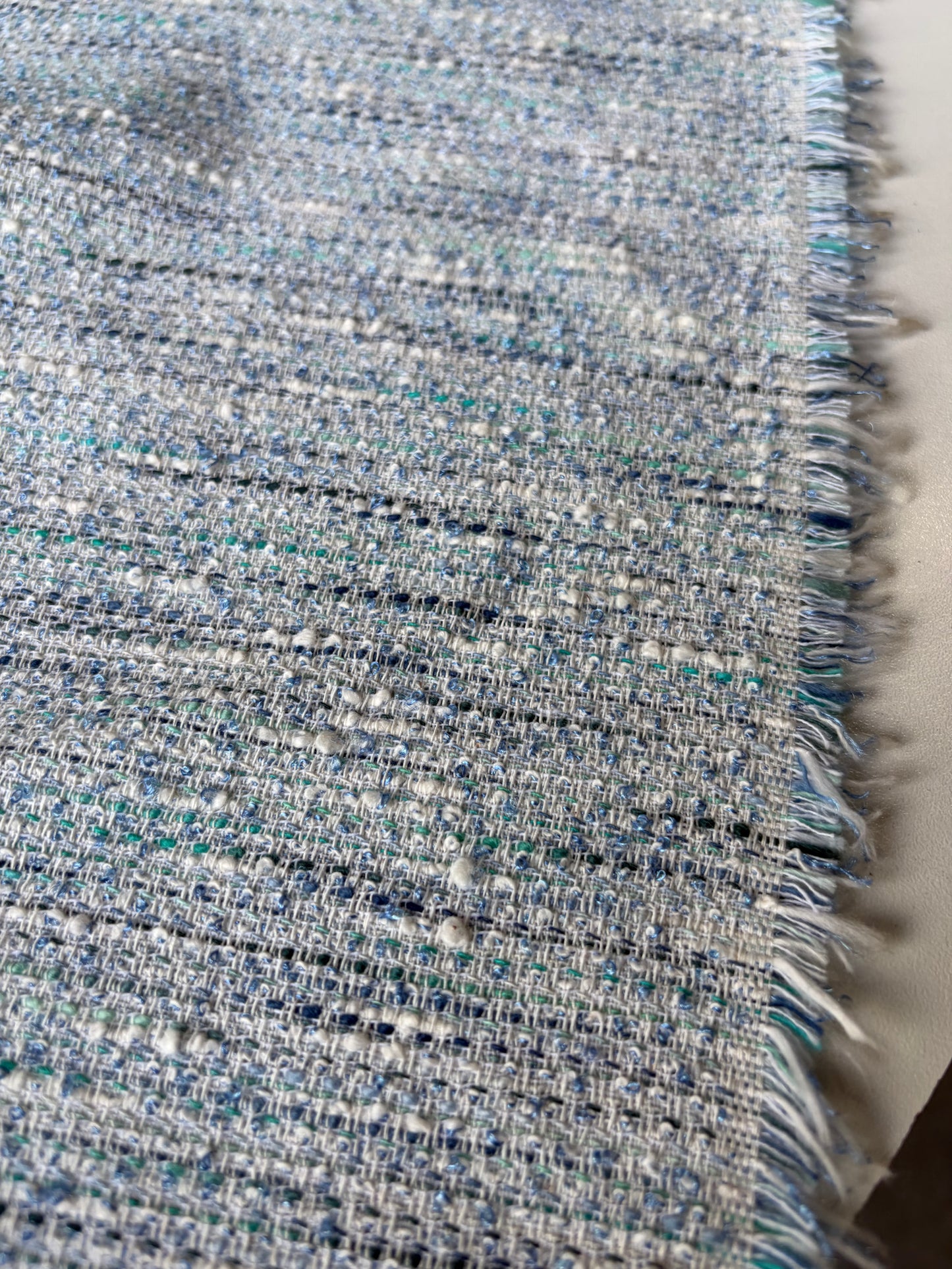 TOTO 023 cotton tweed Chanel style light blue