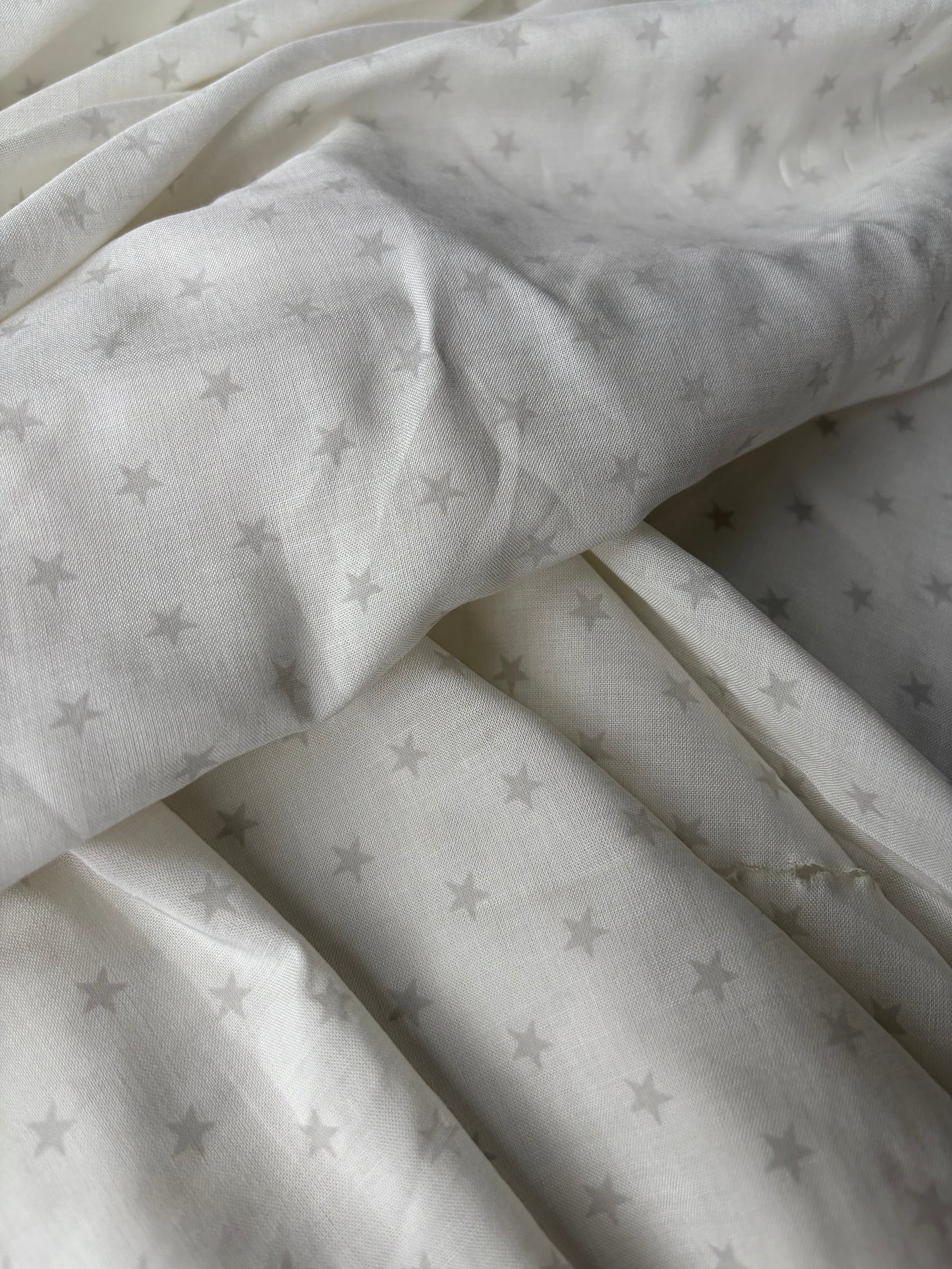 PAZZO 022 cotton voile grey stars print