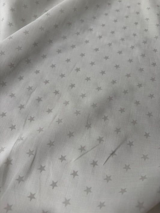 PAZZO 022 cotton voile grey stars print