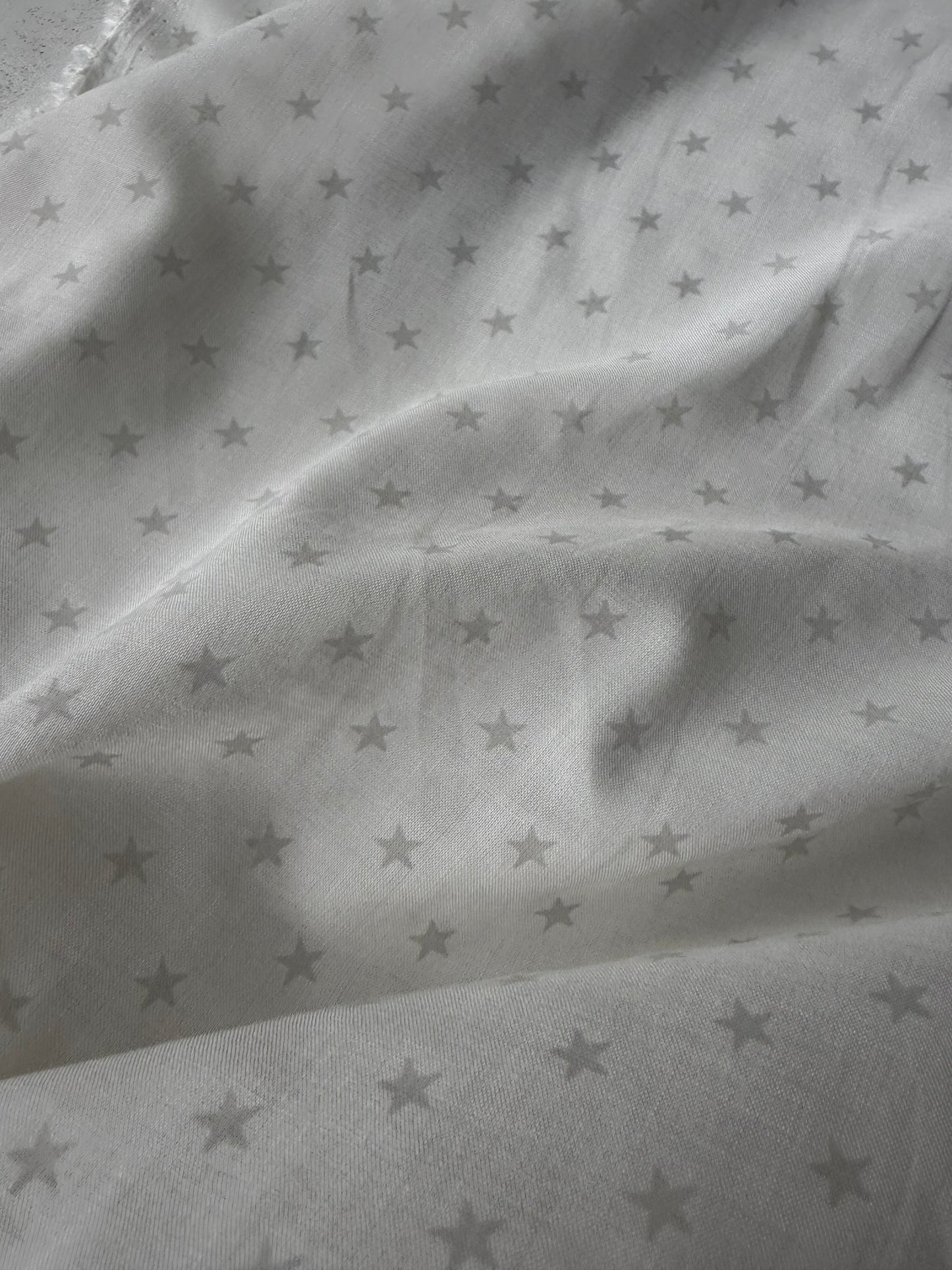PAZZO 022 cotton voile grey stars print