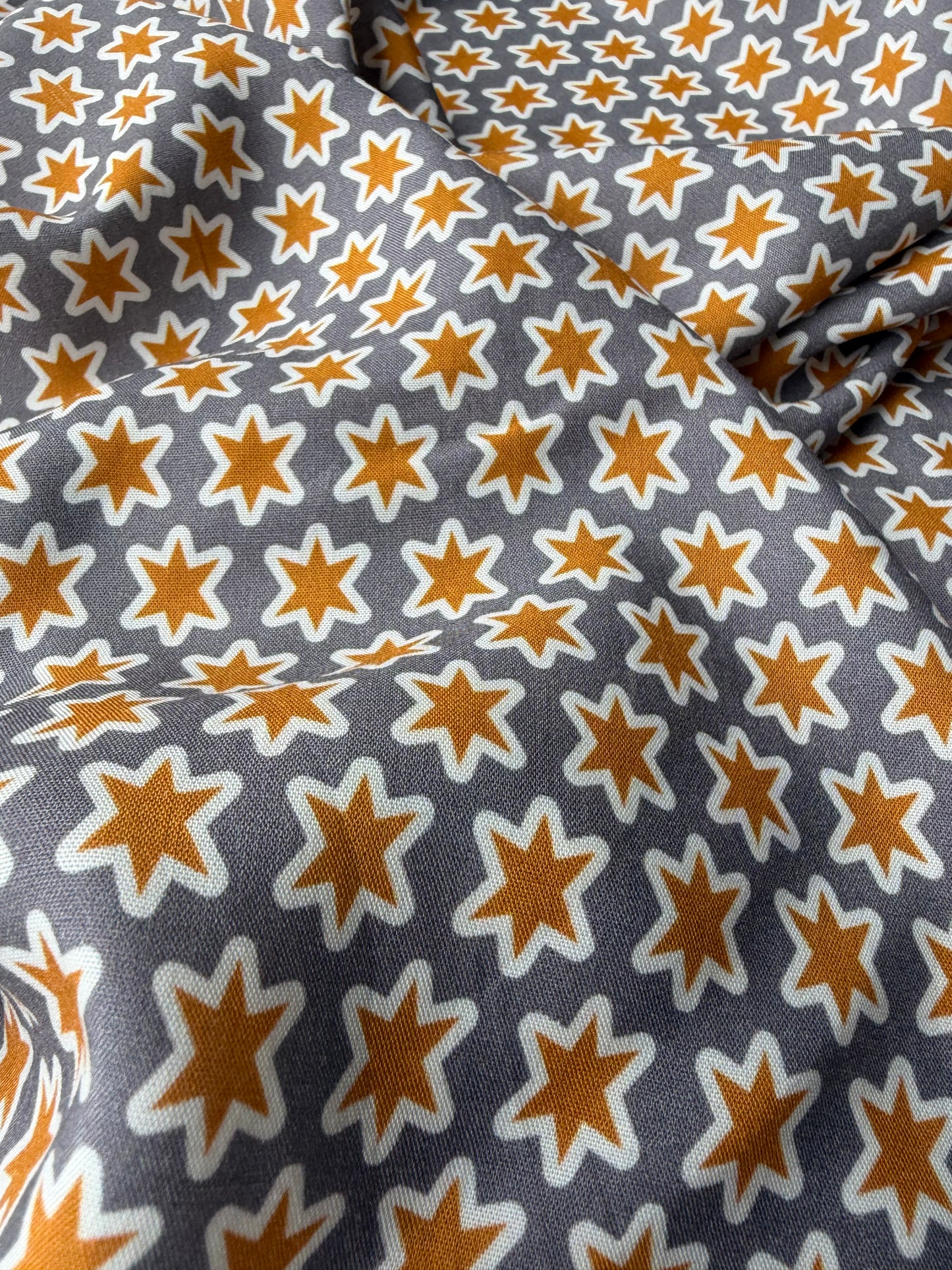PAZZO 023 viscose yellow/grey stars