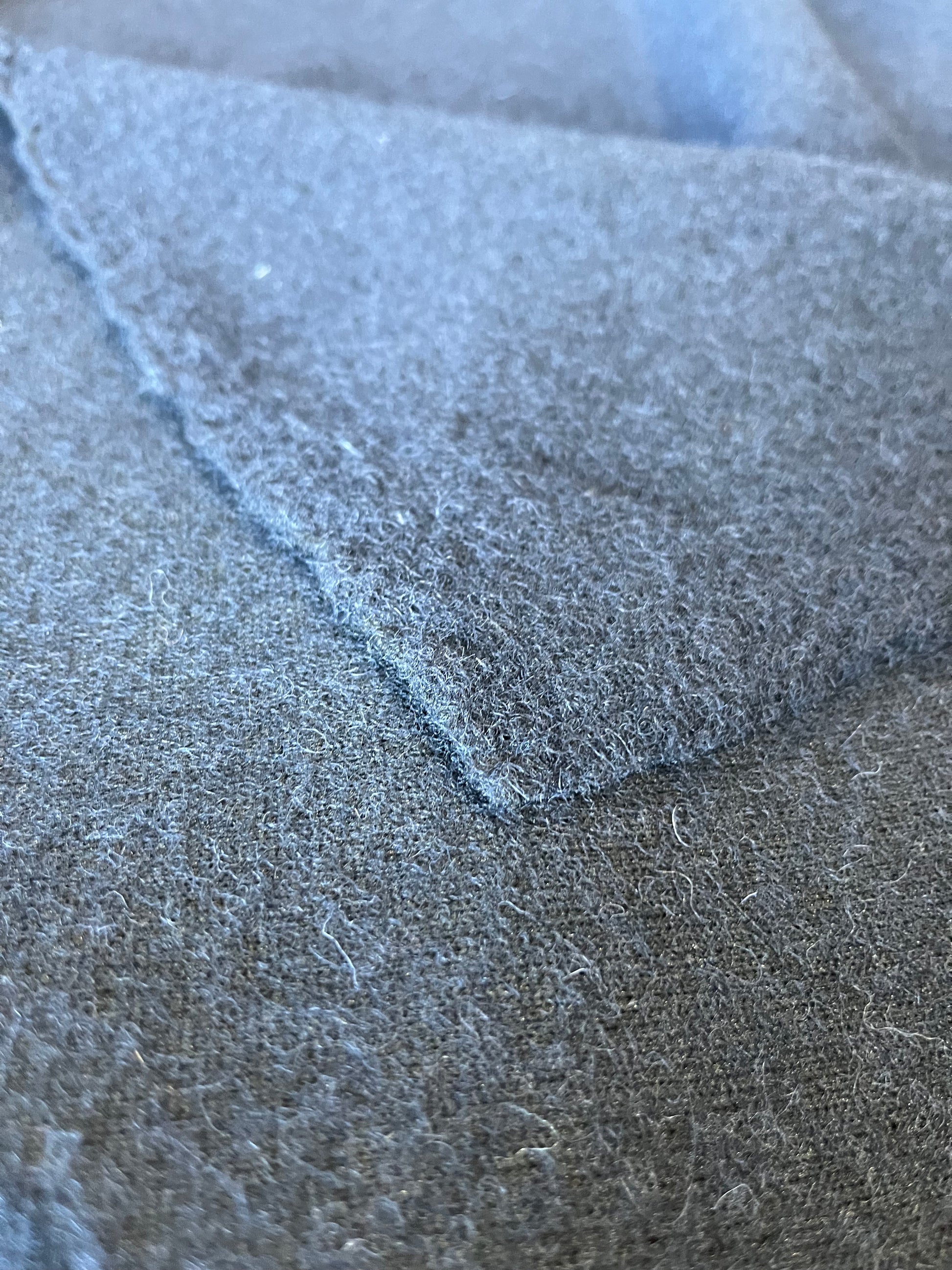 WOOLY BOILED WOOL NAVY – Wasted Fabrics