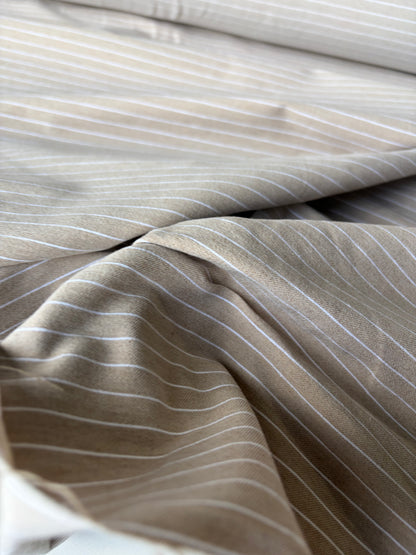 TOTO 025 cotton bengaline stripes sand