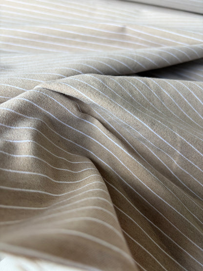 TOTO 025 cotton bengaline stripes sand