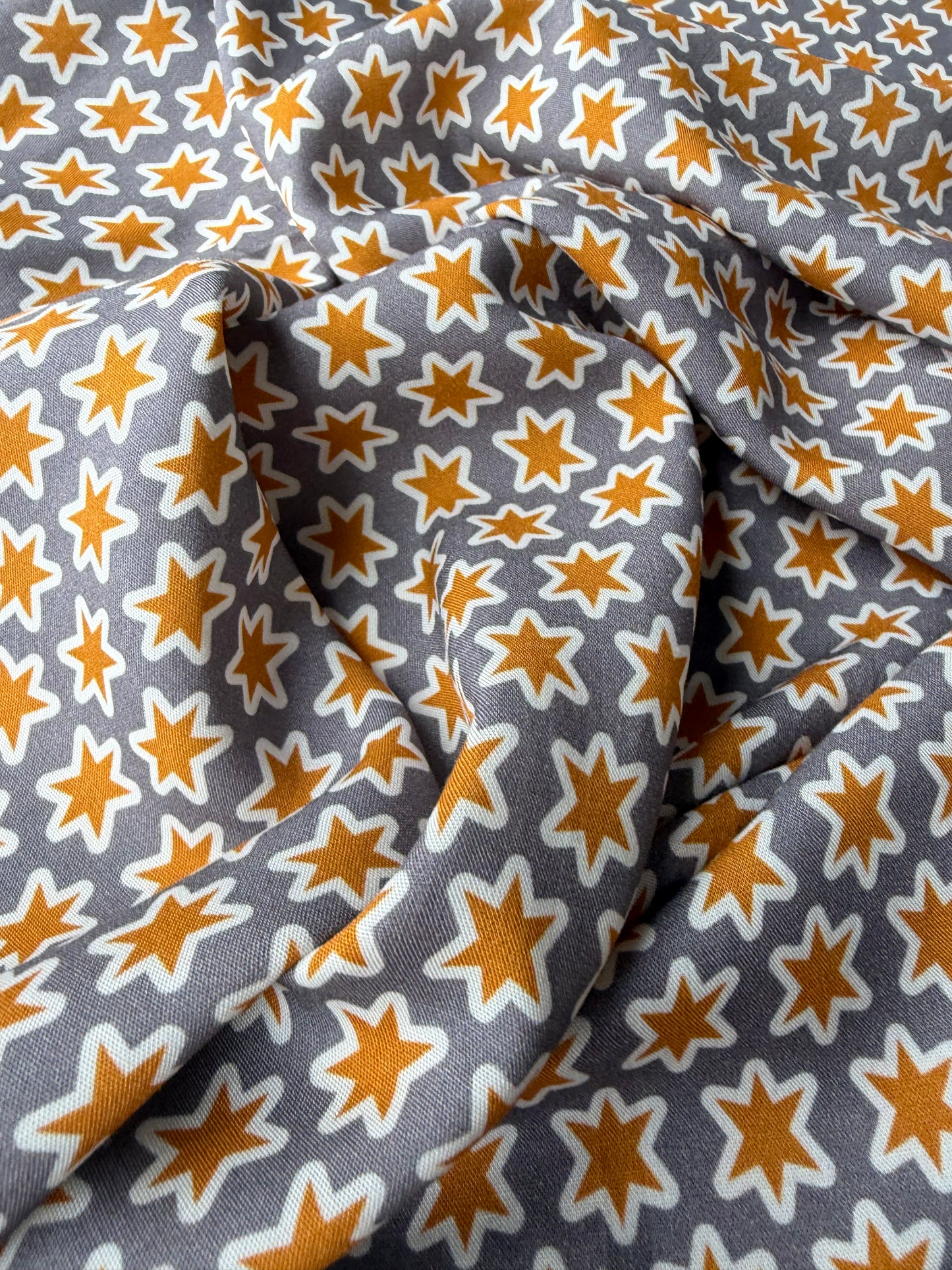 PAZZO 023 viscose yellow/grey stars