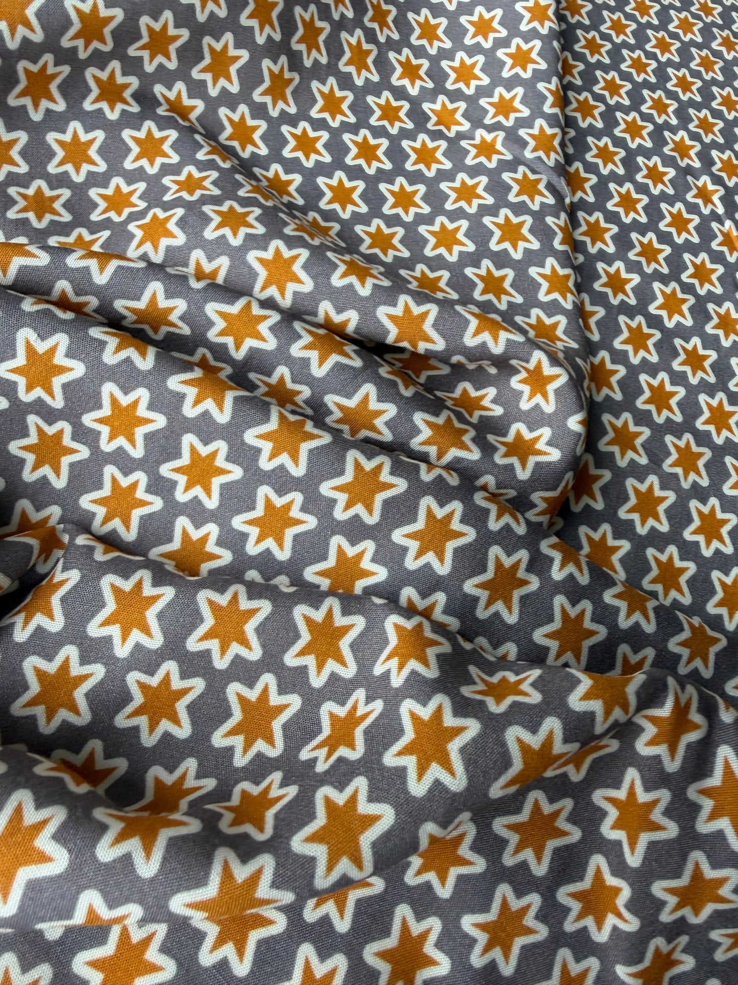 PAZZO 023 viscose yellow/grey stars