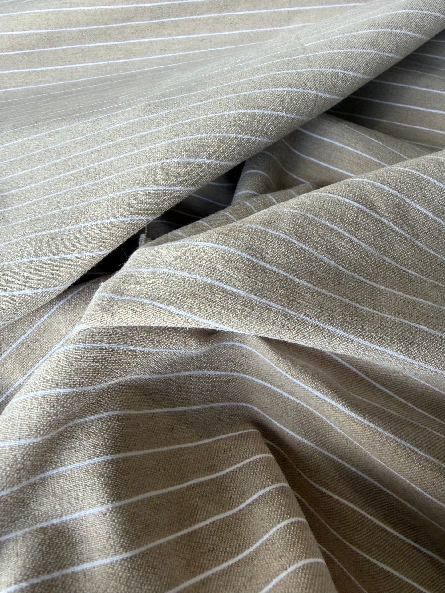 TOTO 025 cotton bengaline stripes sand
